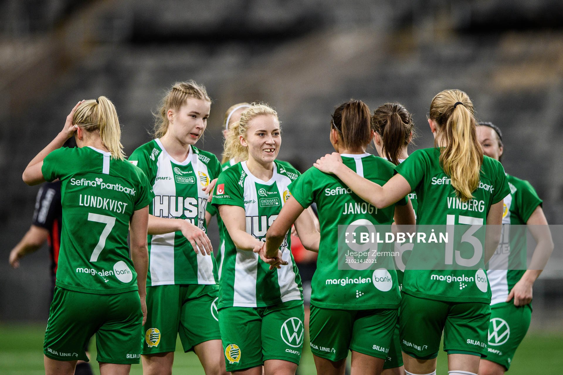 Hammarbys Ellen Gibson jublar