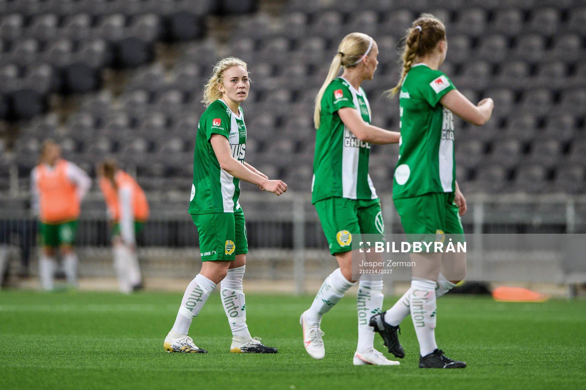 Hammarbys Ellen Gibson, Elsa Karlsson och Eva Nyström