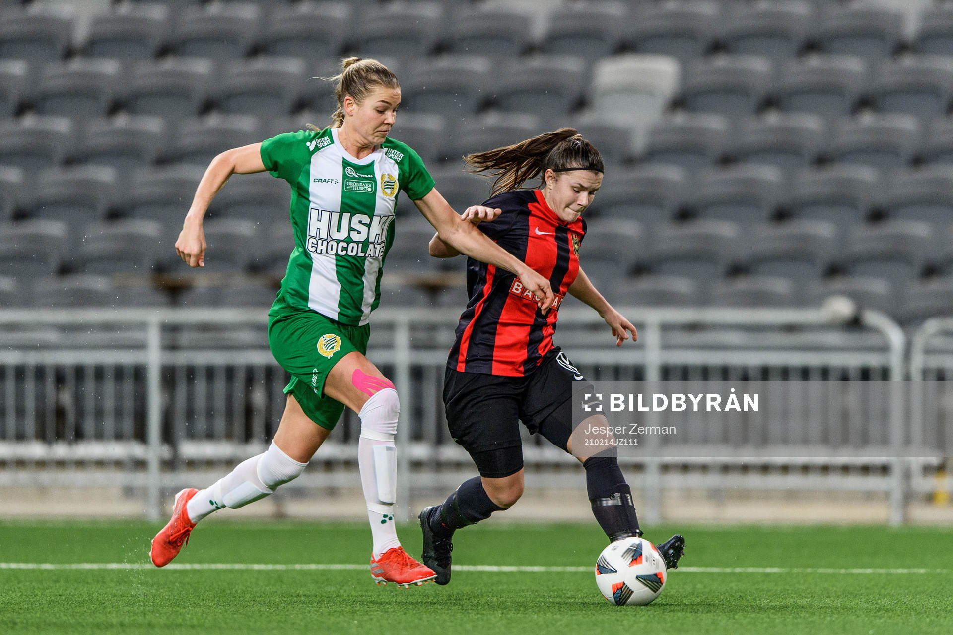 Hammarbys Nina Jakobsson och Brommapojkarnas Alexsandra