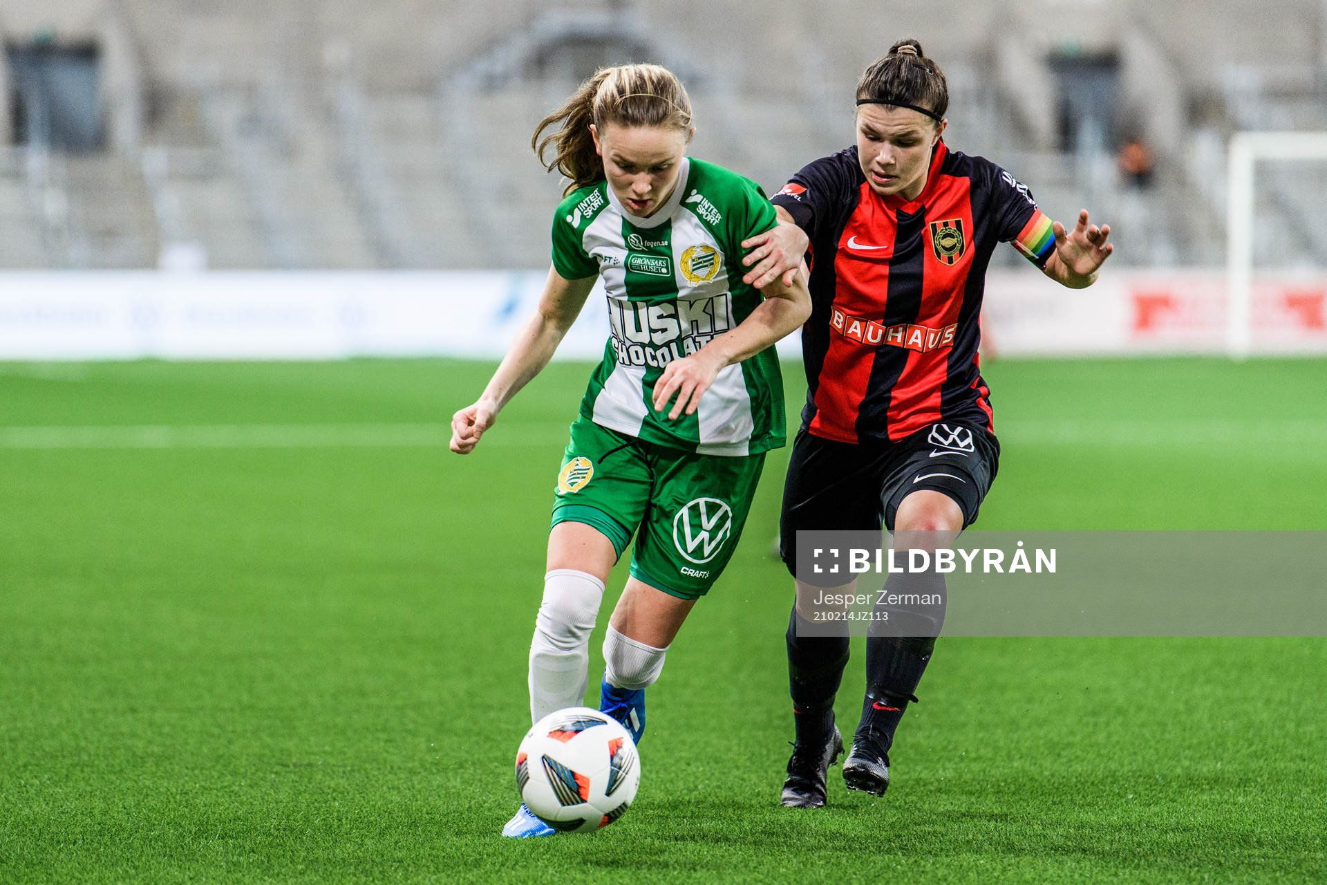 Hammarbys Matilda Vinberg och Brommapojkarnas Alexsandra