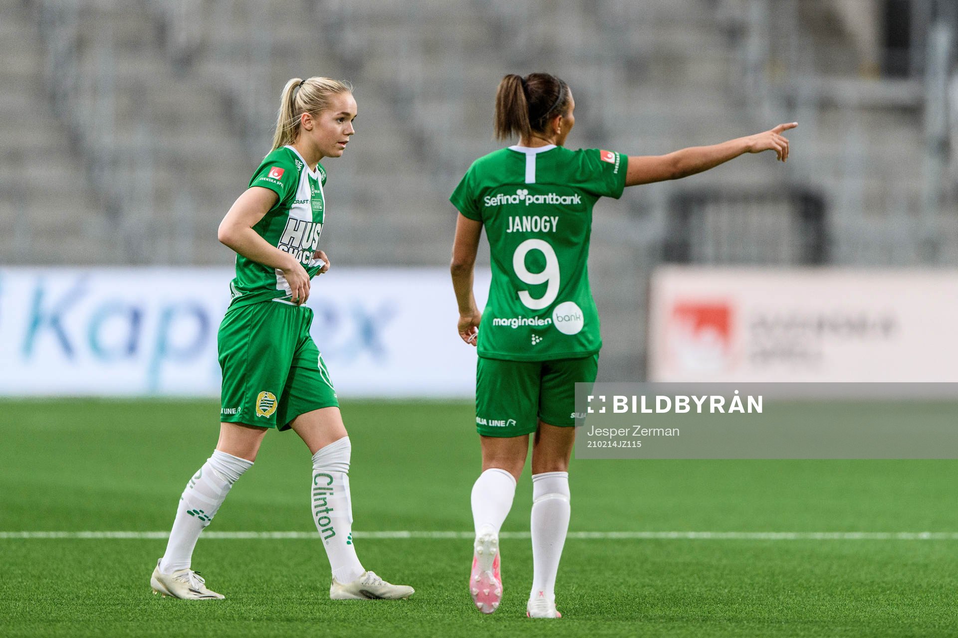 Hammarbys Hanna Lundkvist och Madelen Janogy