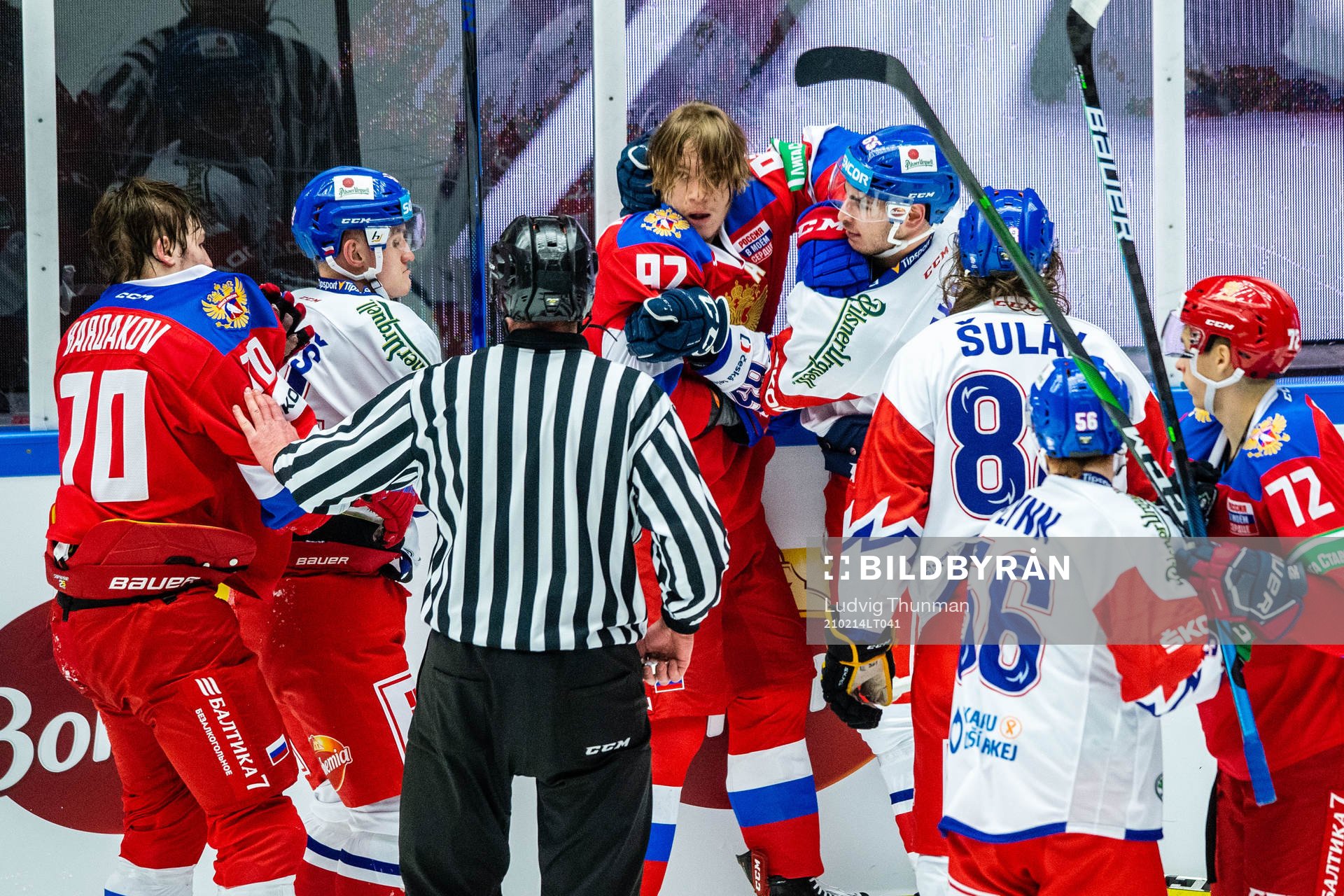 Vasily Podkolzin of Russia and Dominik Lakatos of Czech