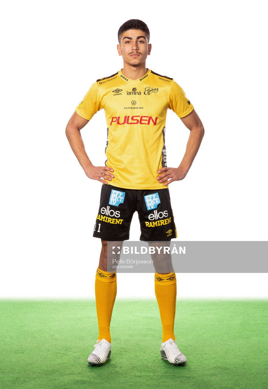 Elfsborgs Ahmed Qasem poserar för ett porträtt den 15 februari 2021 i Borås.