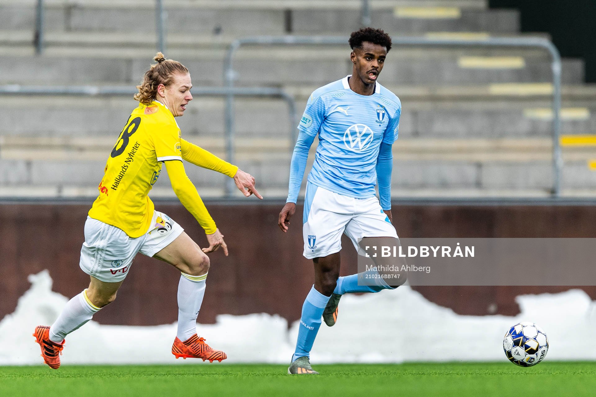 under träningsmatchen i fotboll mellan Malmö FF och