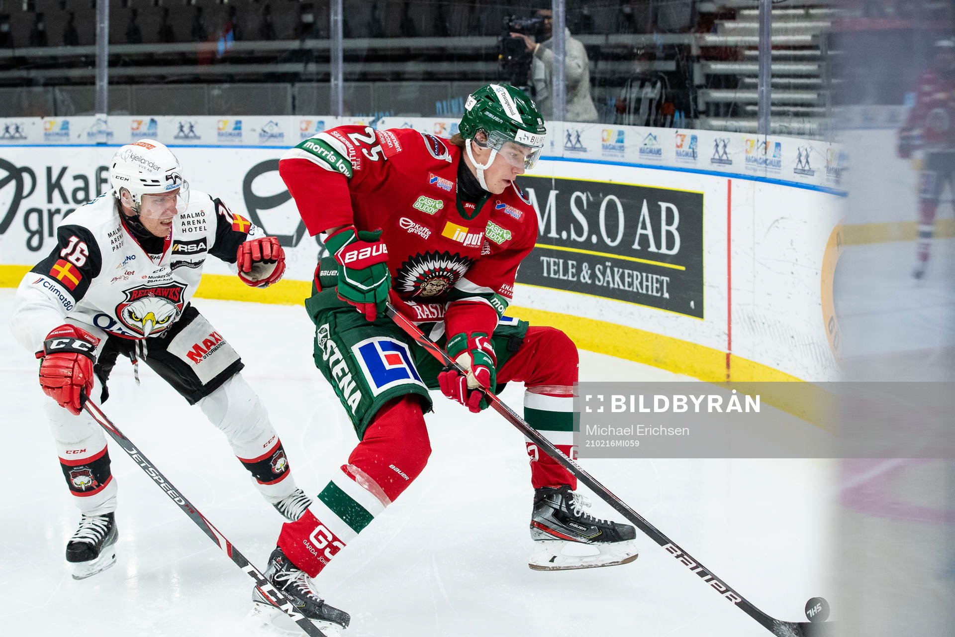 Malmö Redhawks Matias Lassen och Frölundas Elmer