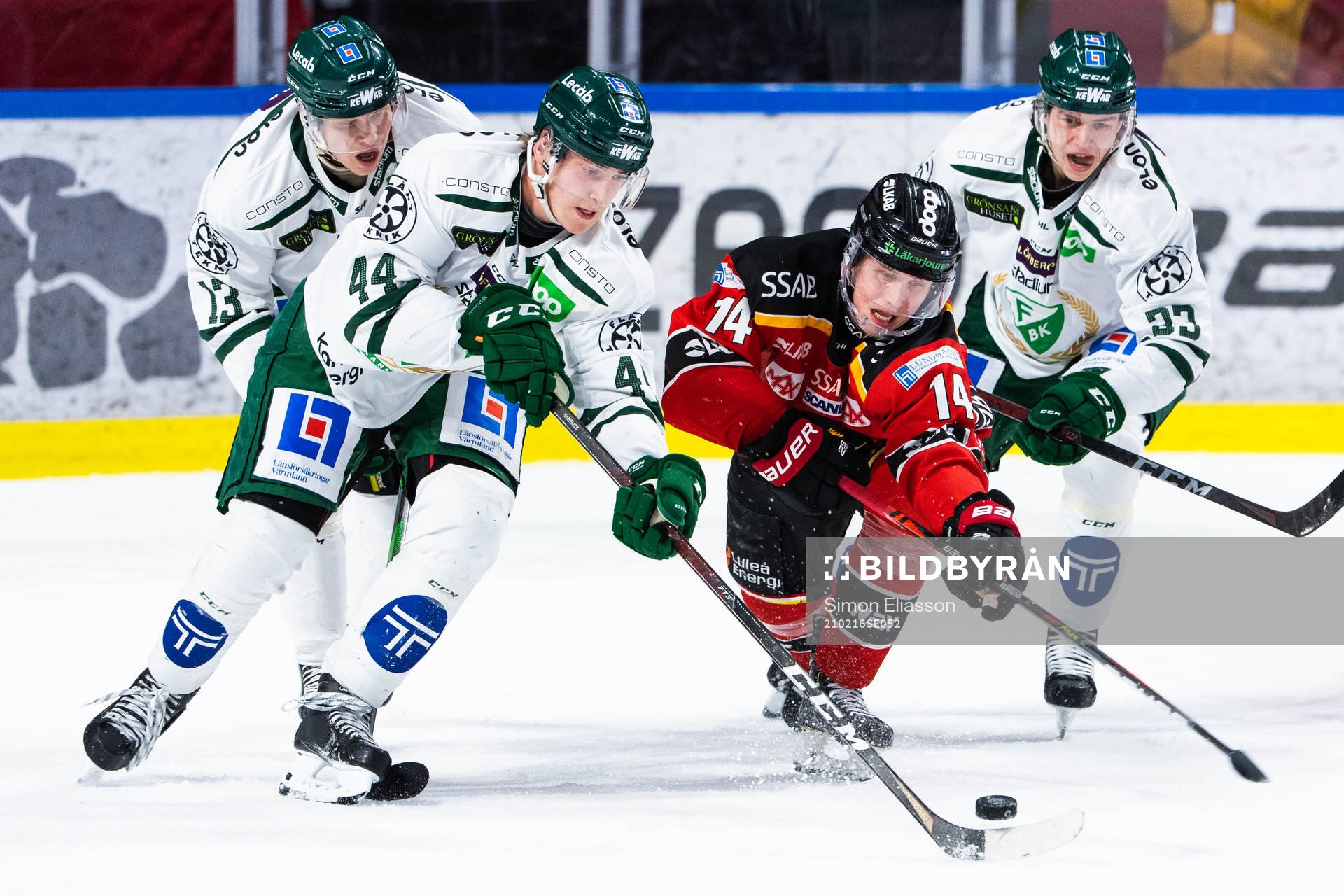 Färjestads Jacob Peterson och Luleås Jonas Berglund