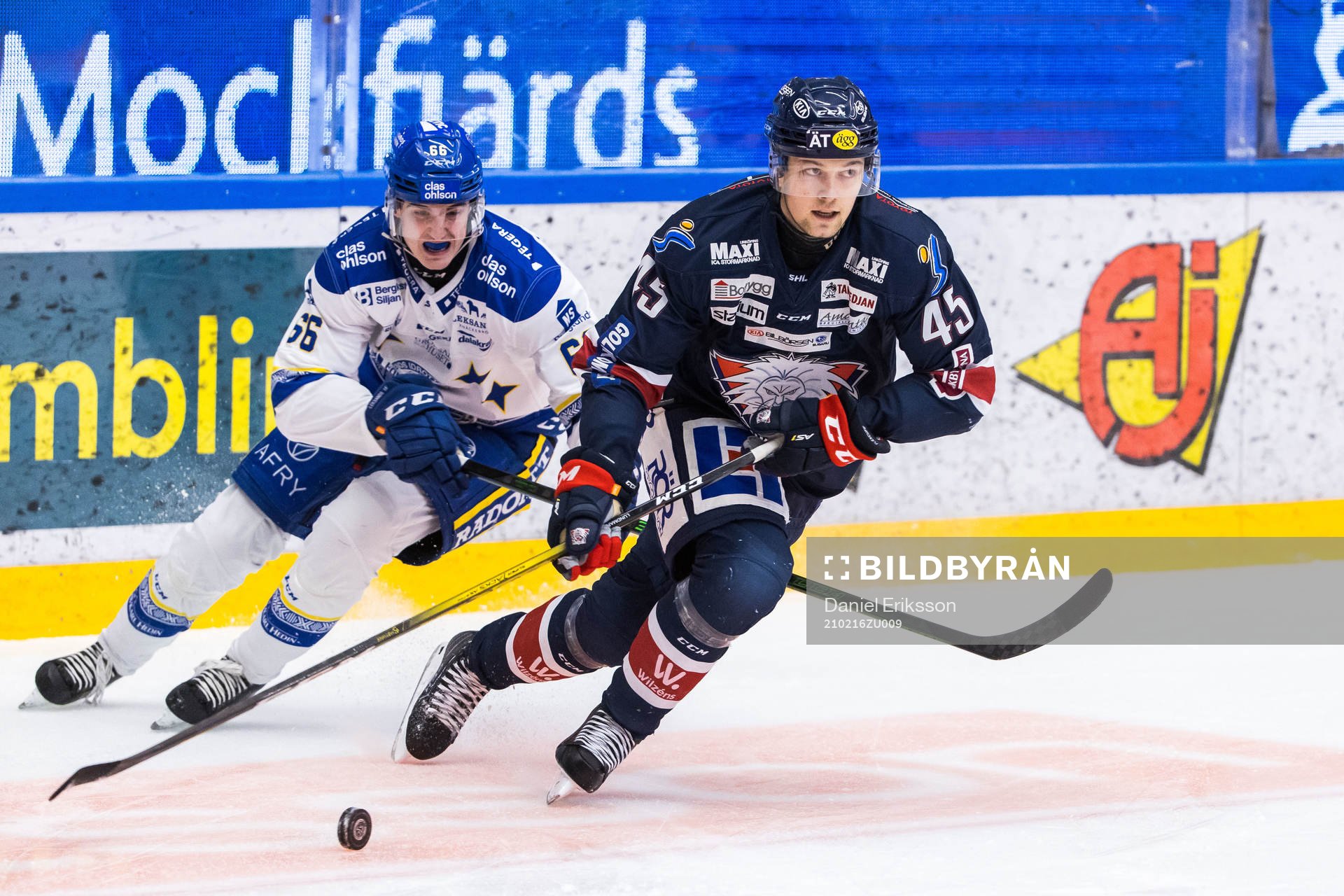 Leksands Nils Åman och Linköpings Simon Lundmark