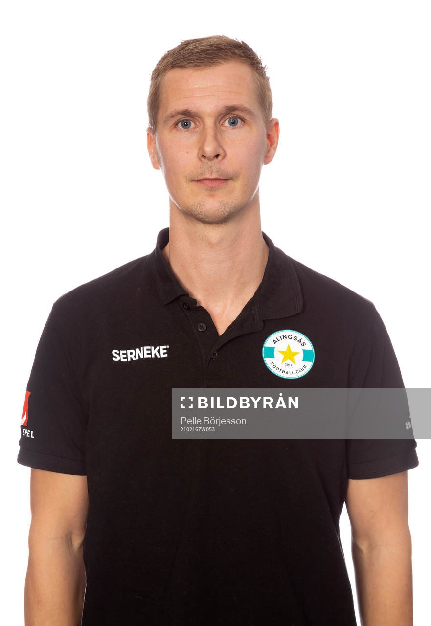 Alingsås assisterande tränare Fredrik Gustafsson poserar för ett porträtt den 16 februari 2021 i Alingsås.