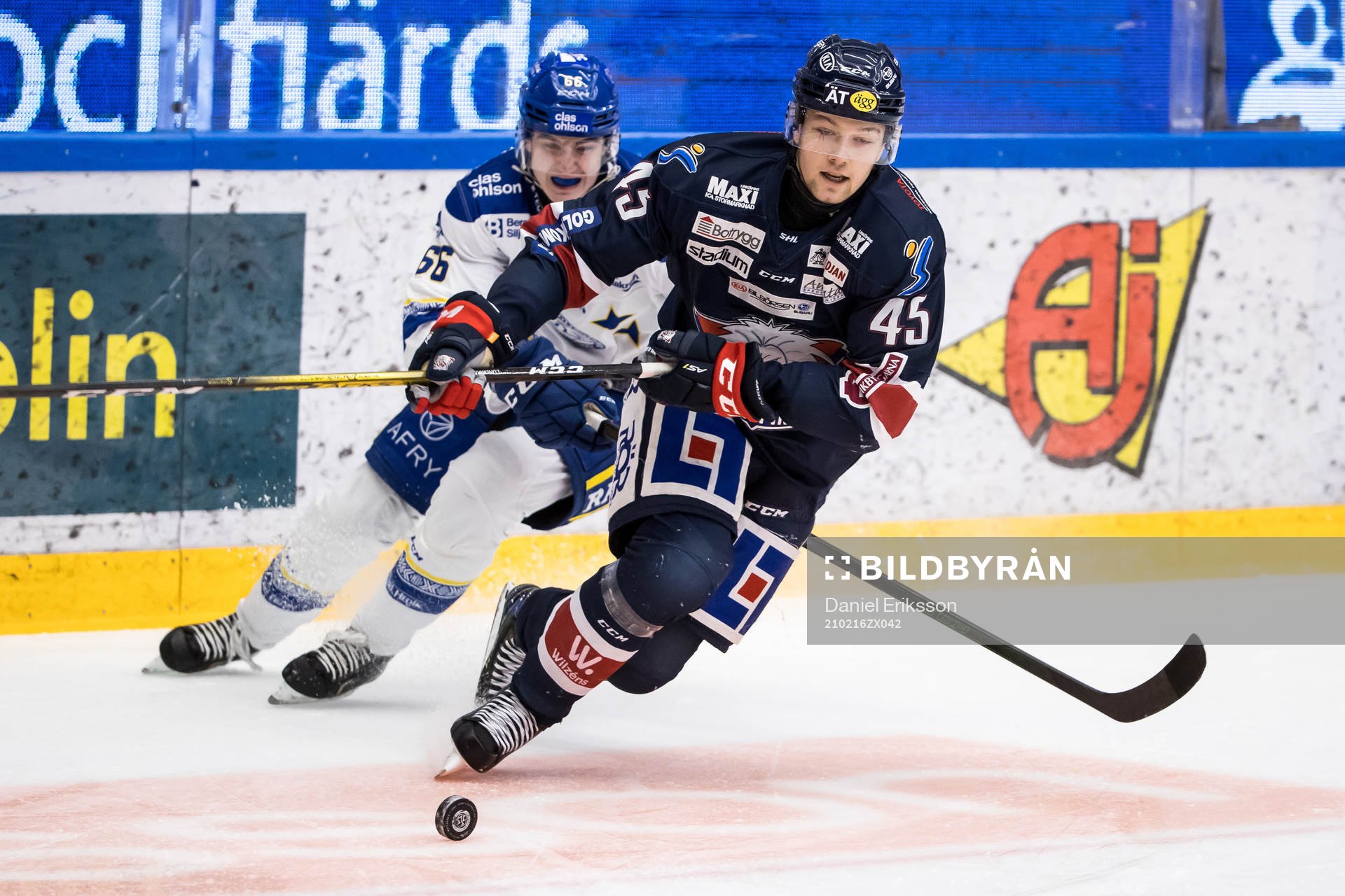 Leksands Nils Åman och Linköpings Simon Lundmark