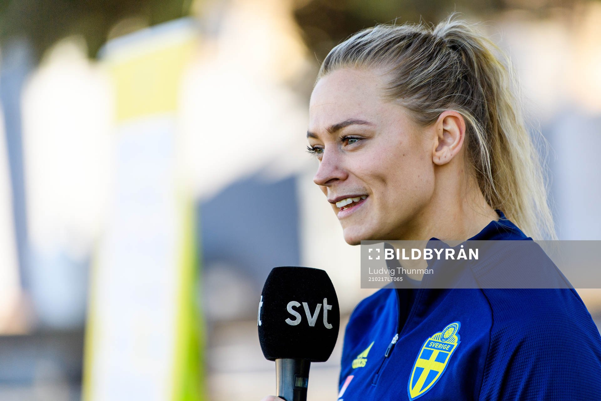 Fridolina Rolfö is interviewed by swedish broadcaster SVT