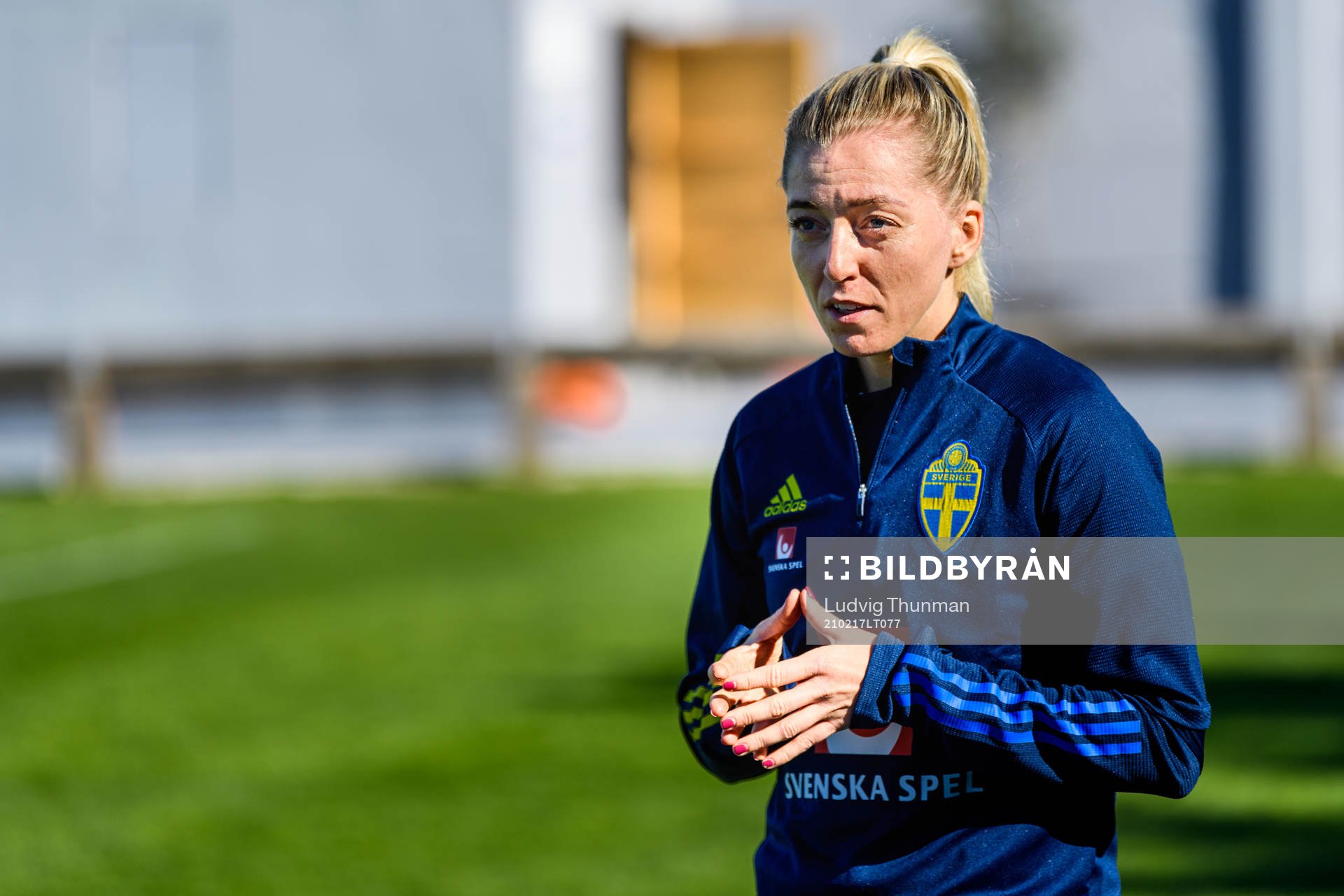 Linda Sembrant is interviewed by the media
