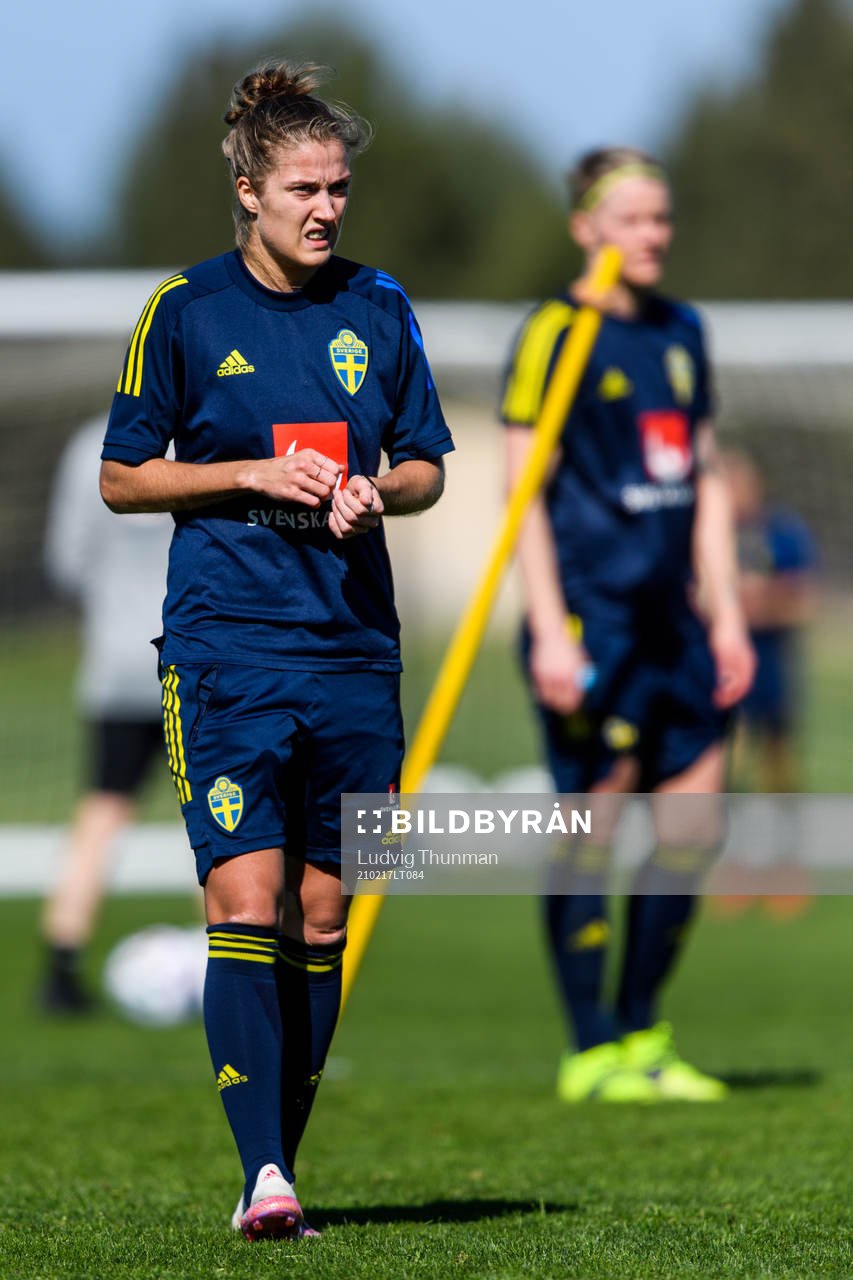 Filippa Angedalduring a training session with the Swedish