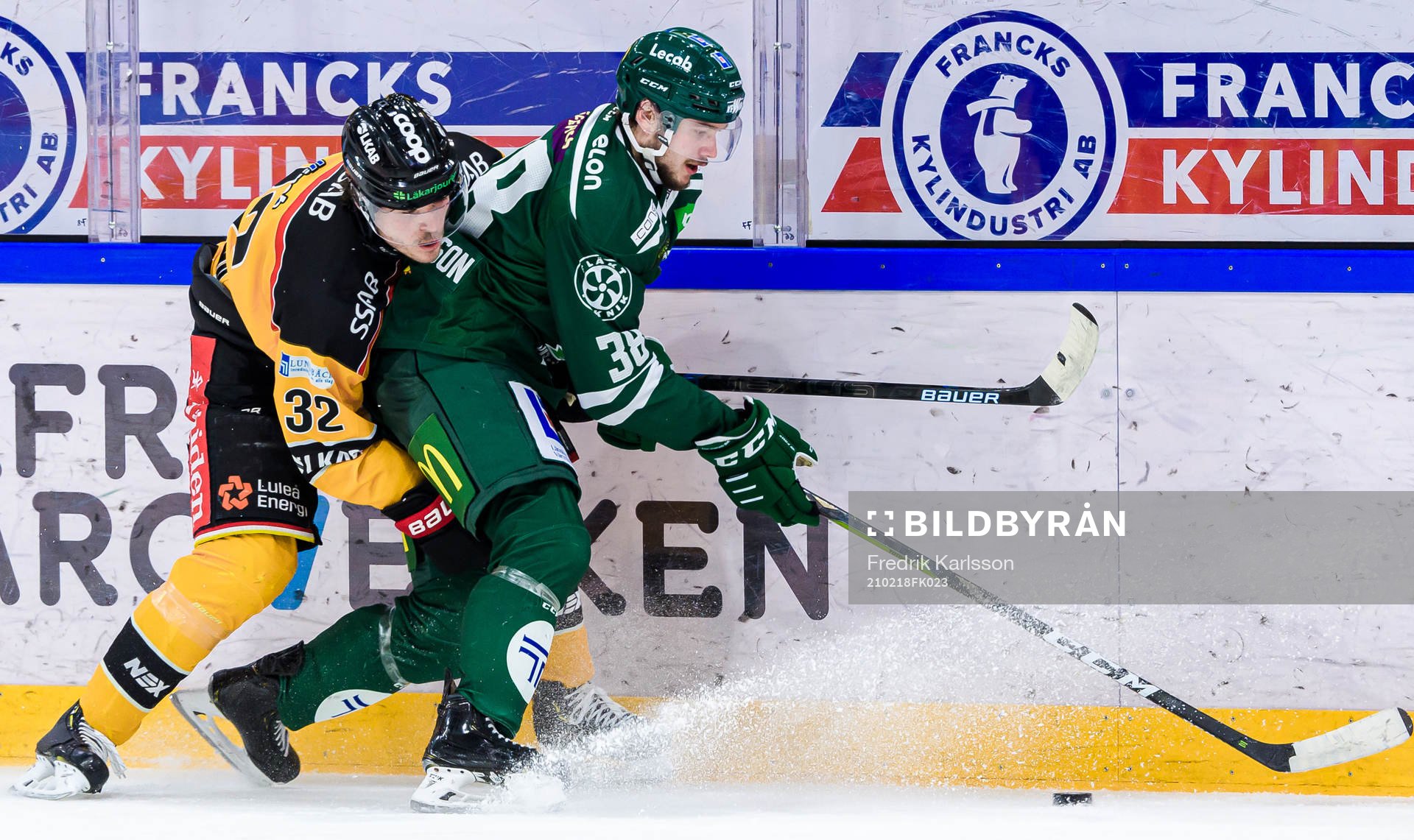 Luleås Oscar Engsund och Färjestads Jakob Forsbacka