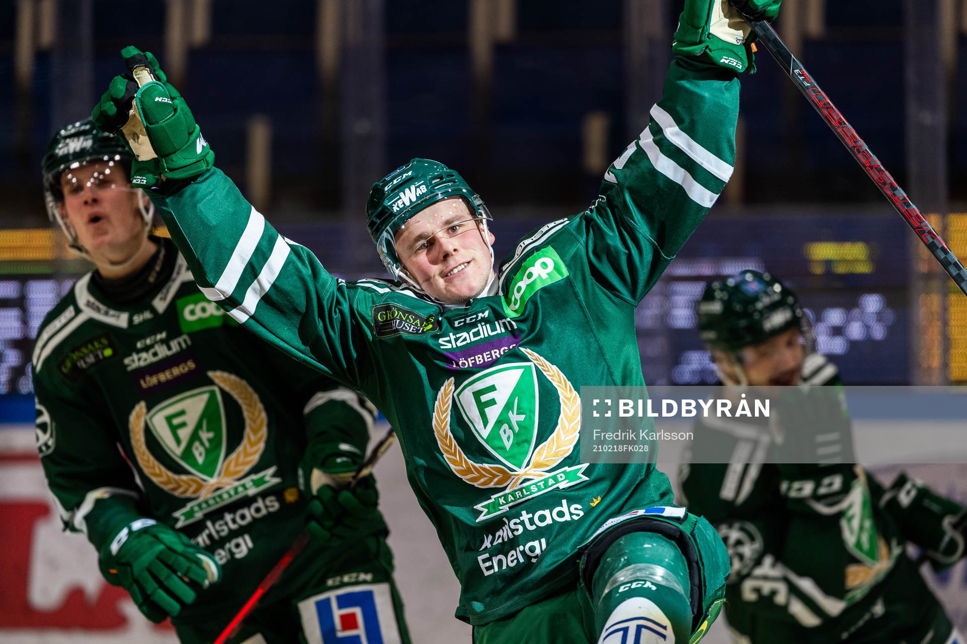 Färjestads Olle Lycksell jublar