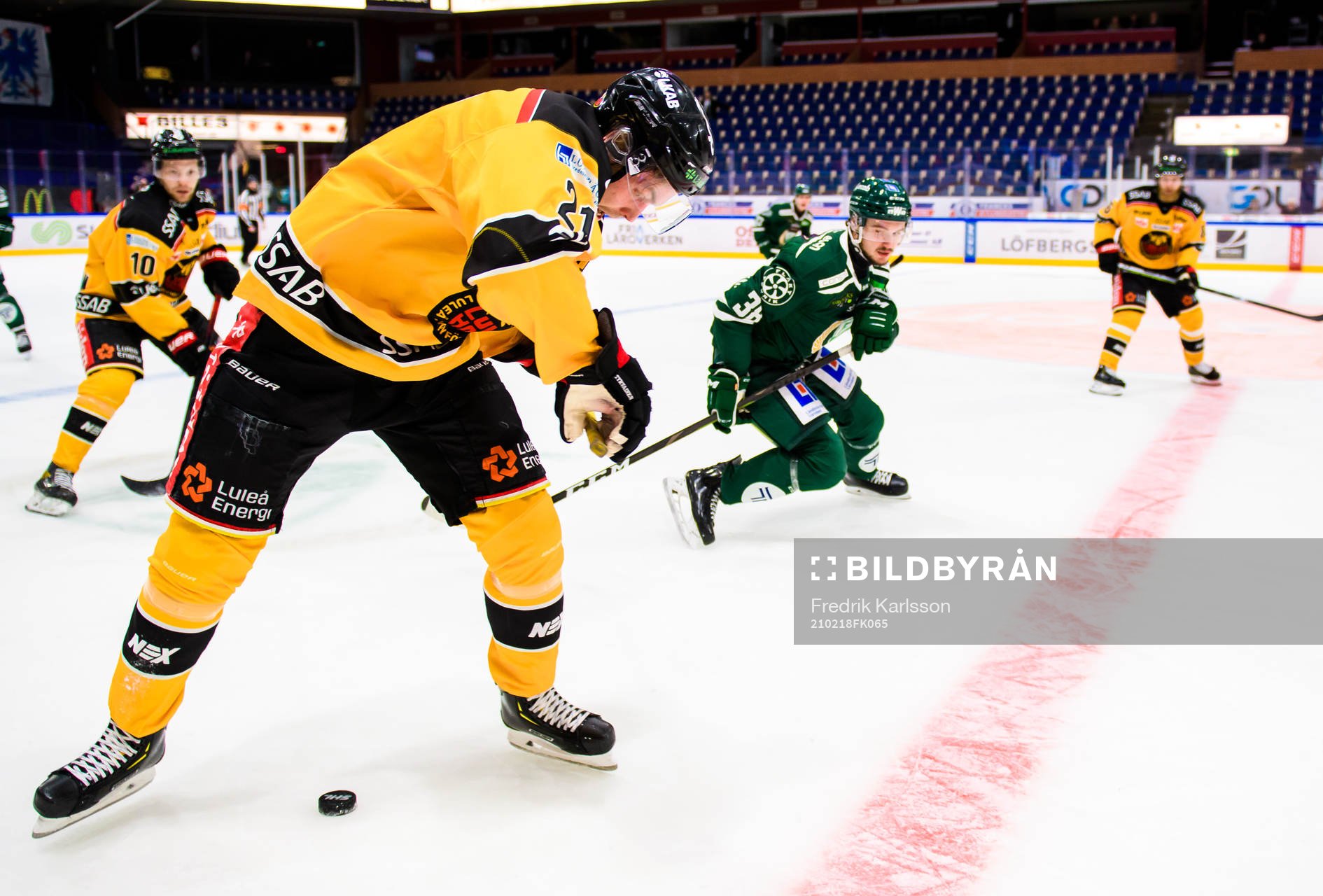 Luleås Juhani Tyrväinen och Färjestads Jakob Forsbacka