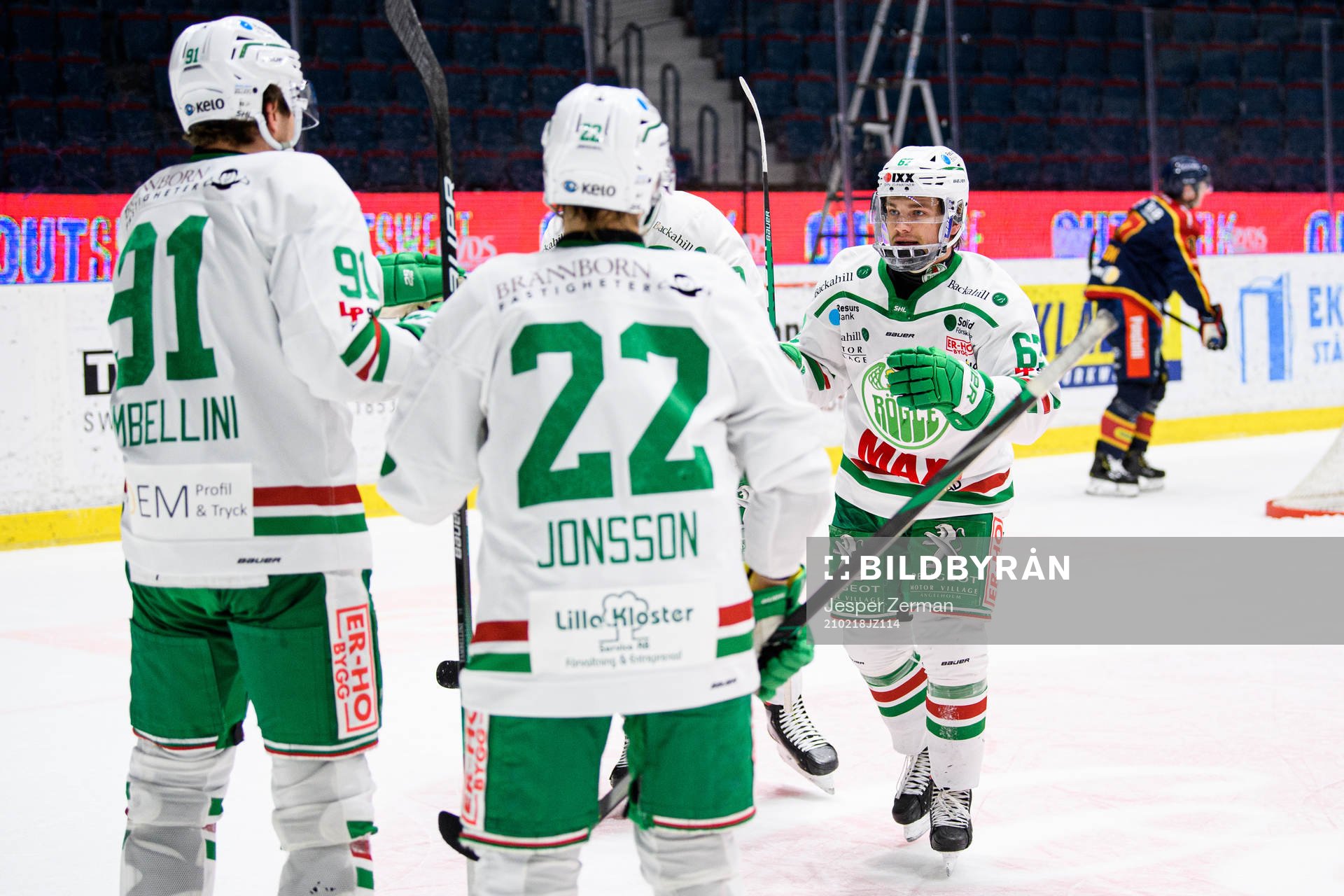 Rögles Adam Tambellini, Samuel Jonsson och Leon Bristedt