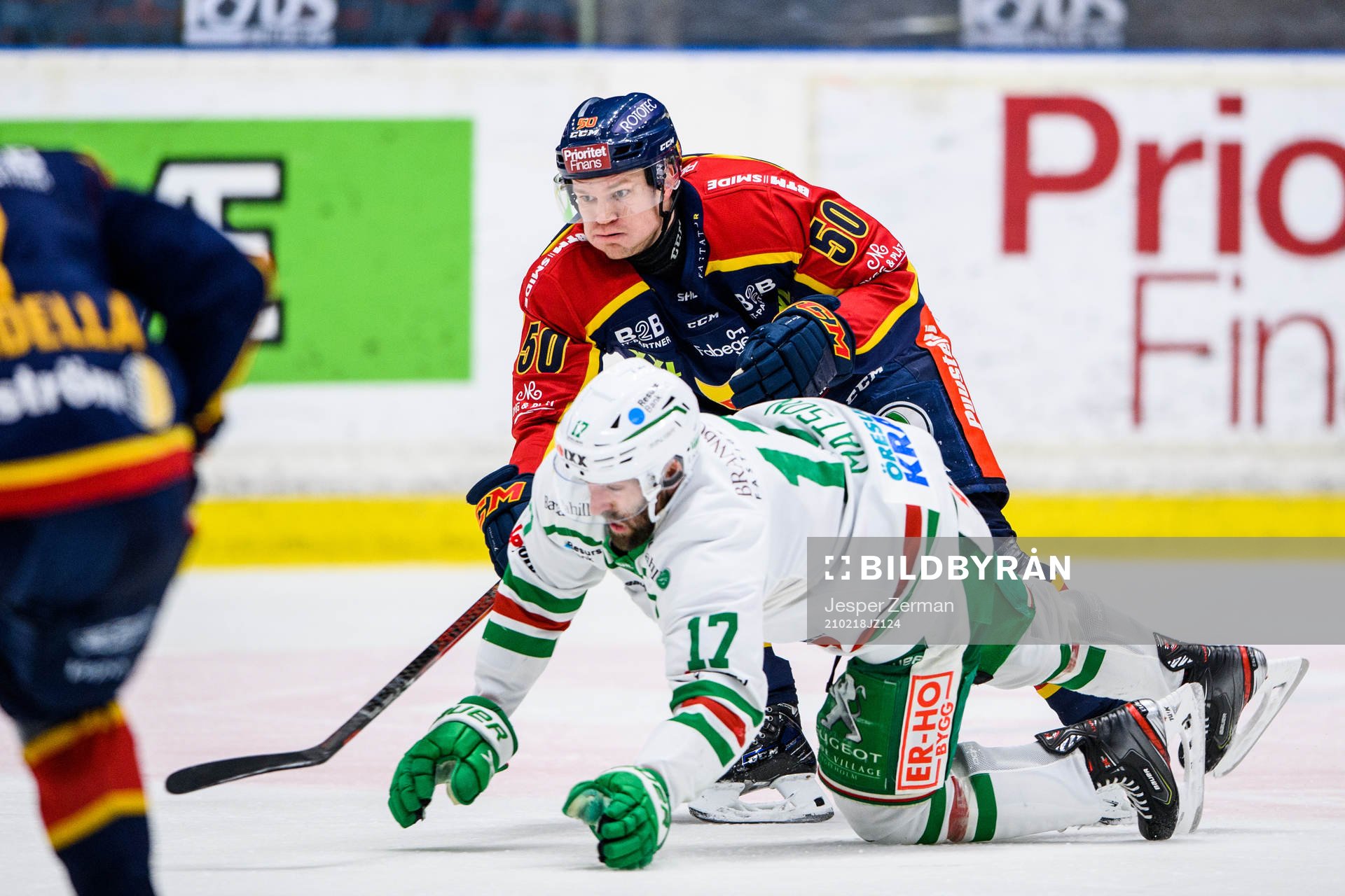 Djurgårdens Tobias Ekberg och Rögles Taylor Matson