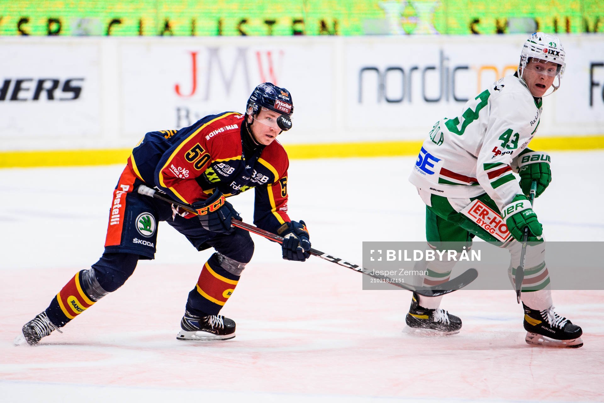 Djurgårdens Tobias Ekberg och Rögles Olli Palola