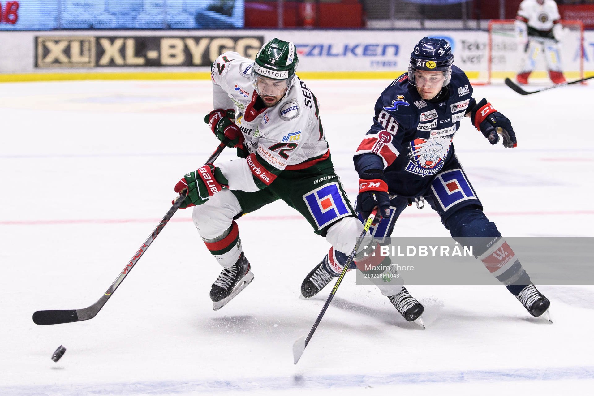 Frölundas Patrik Carlsson och Linköpings Tyler Morley