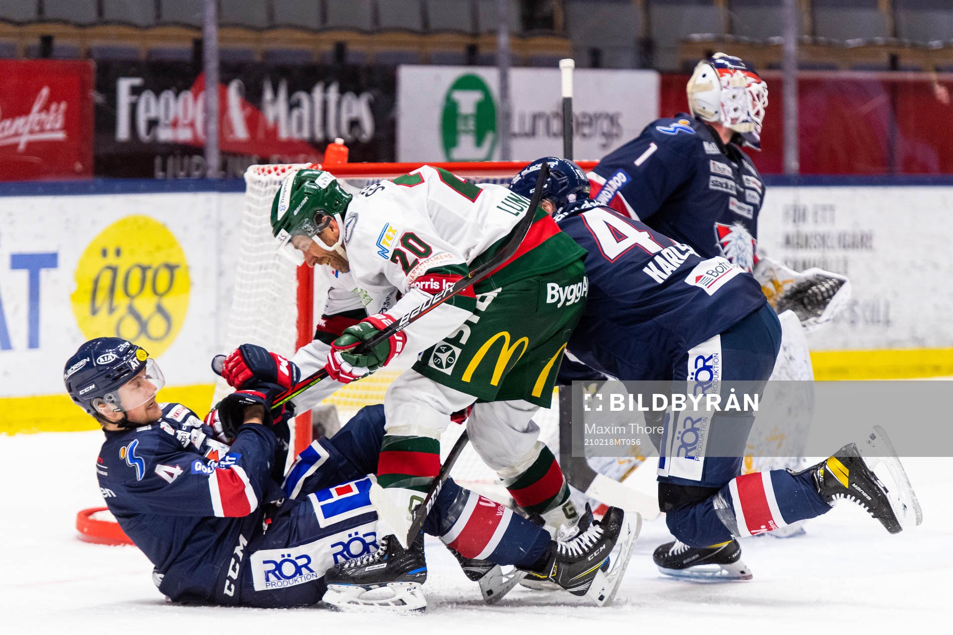 Linköpings Filip Berglund och Frölundas Joel Lundqvist i