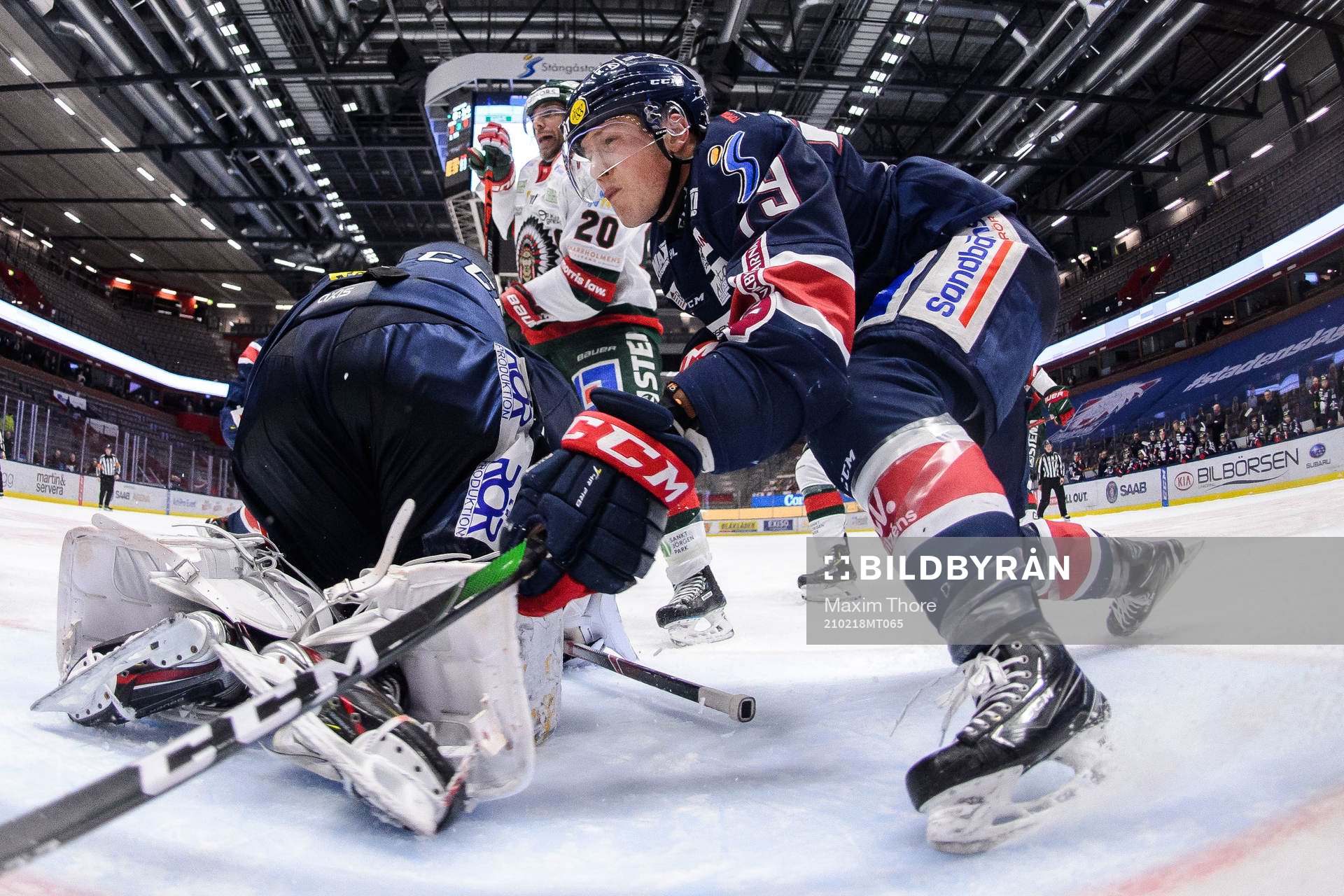 Linköpings Mikael Frycklund och Frölundas Joel Lundqvist