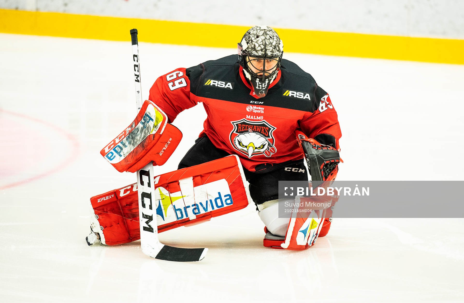 Malmö Redhawks målvakt Oscar Alsenfelt