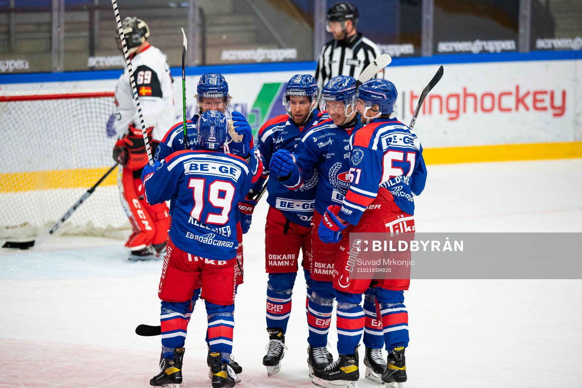 Oskarshamns Philip Samuelsson jublar med lagkamrater