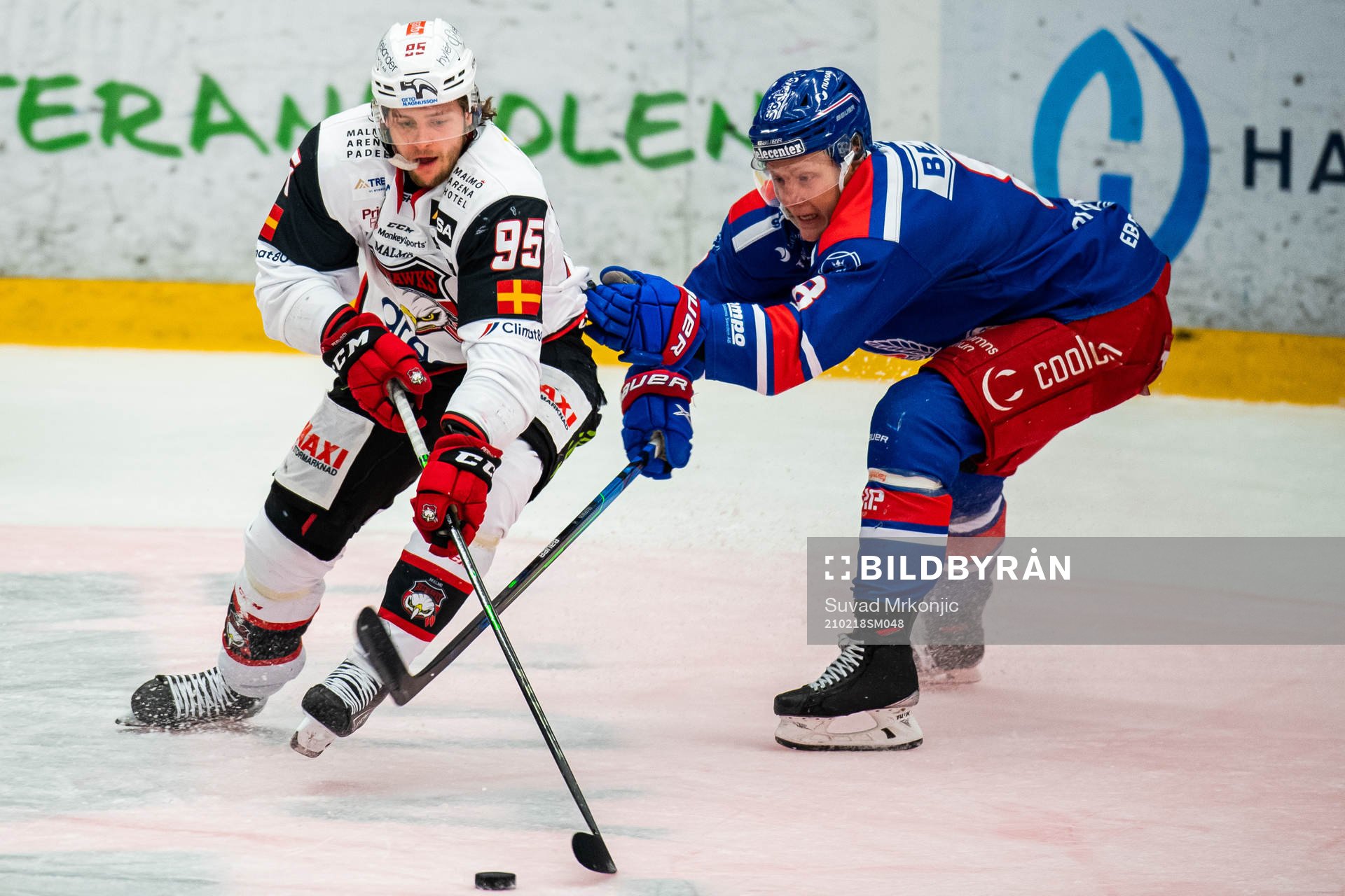 Malmö Redhawks Carl Persson och Oskarshamns Fredrik