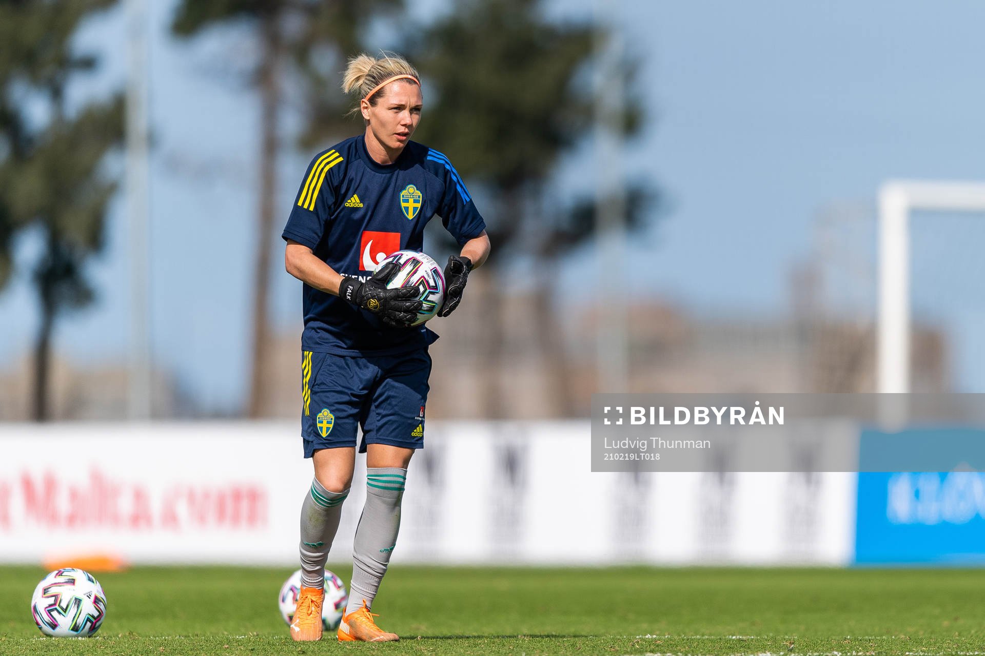 Goalkeeper Jennifer Falk of Sweden