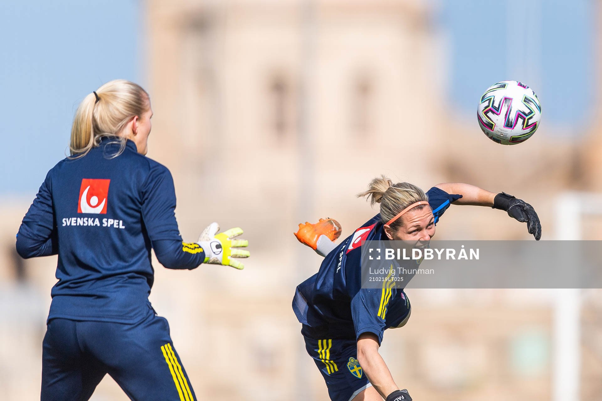 Goalkeeper Jennifer Falk of Sweden