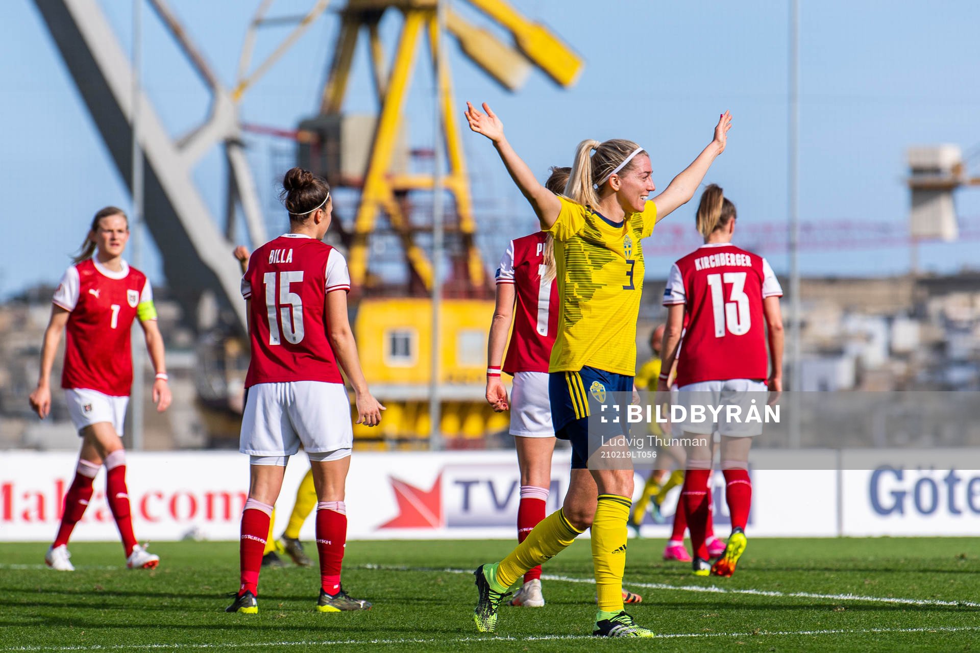Linda Sembrant of Sweden celebrates