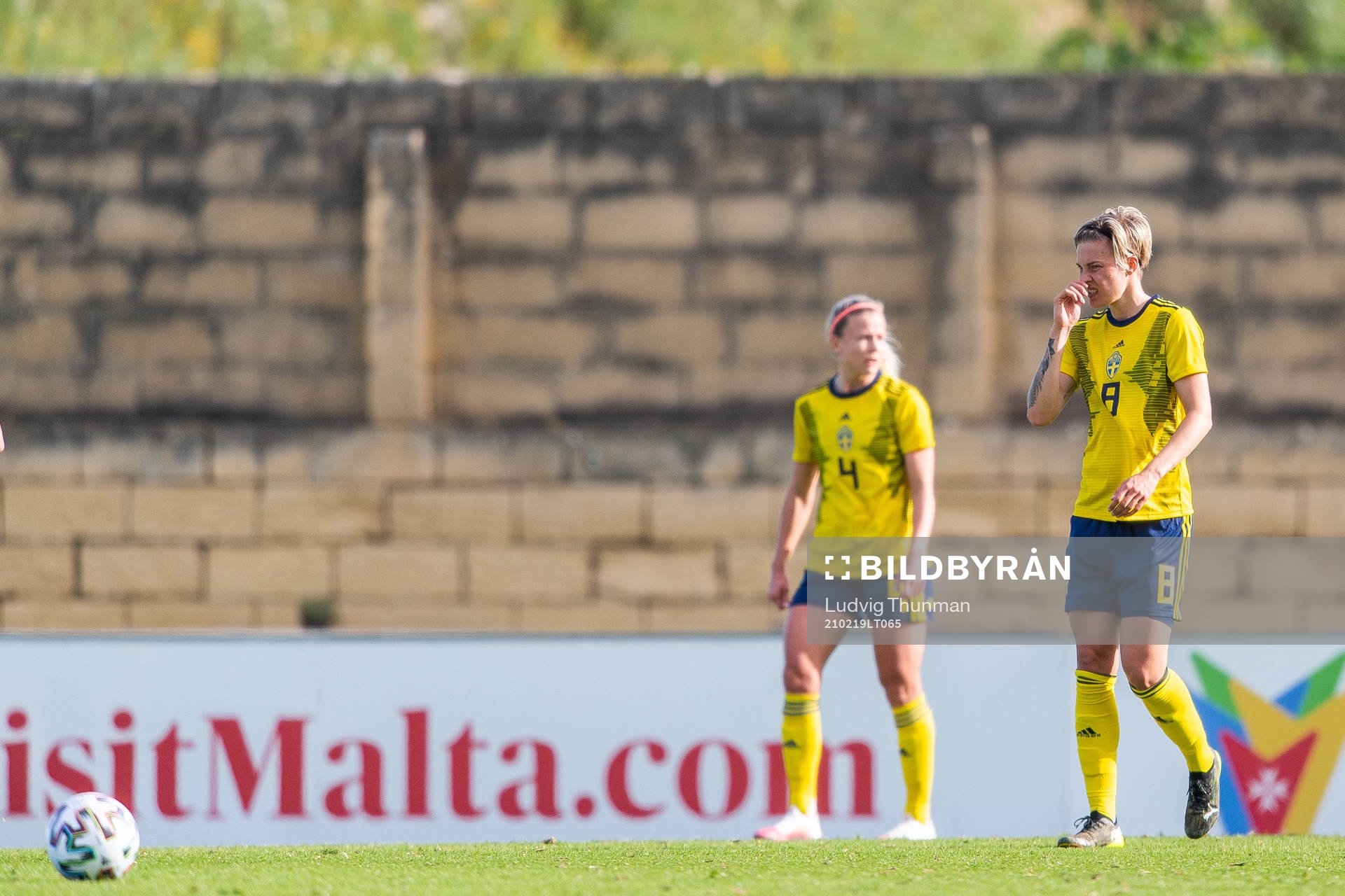 Hanna Glas and Lina Hurtig of Sweden looks dejected