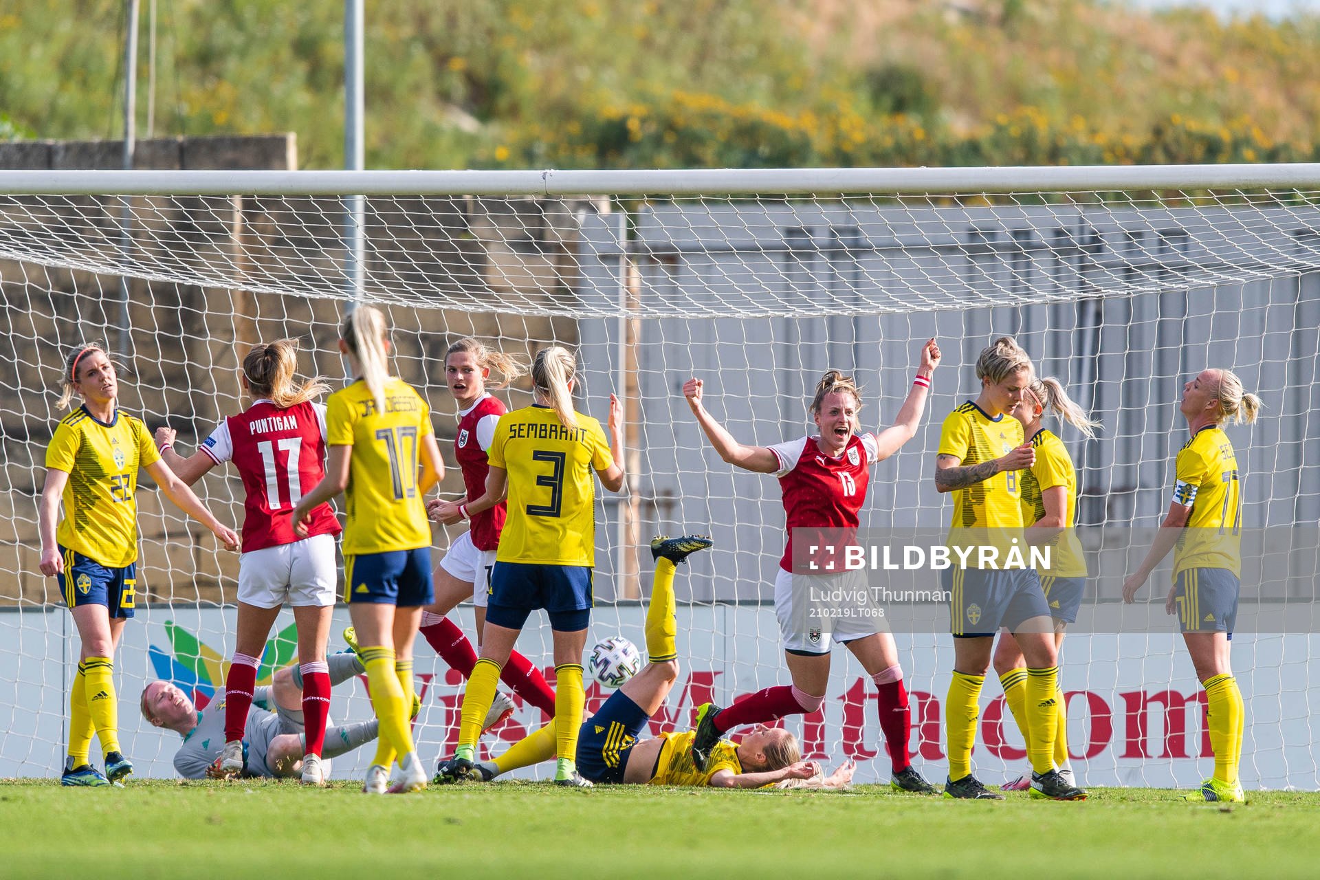 Virginia Kirchberger of Austria celebrates