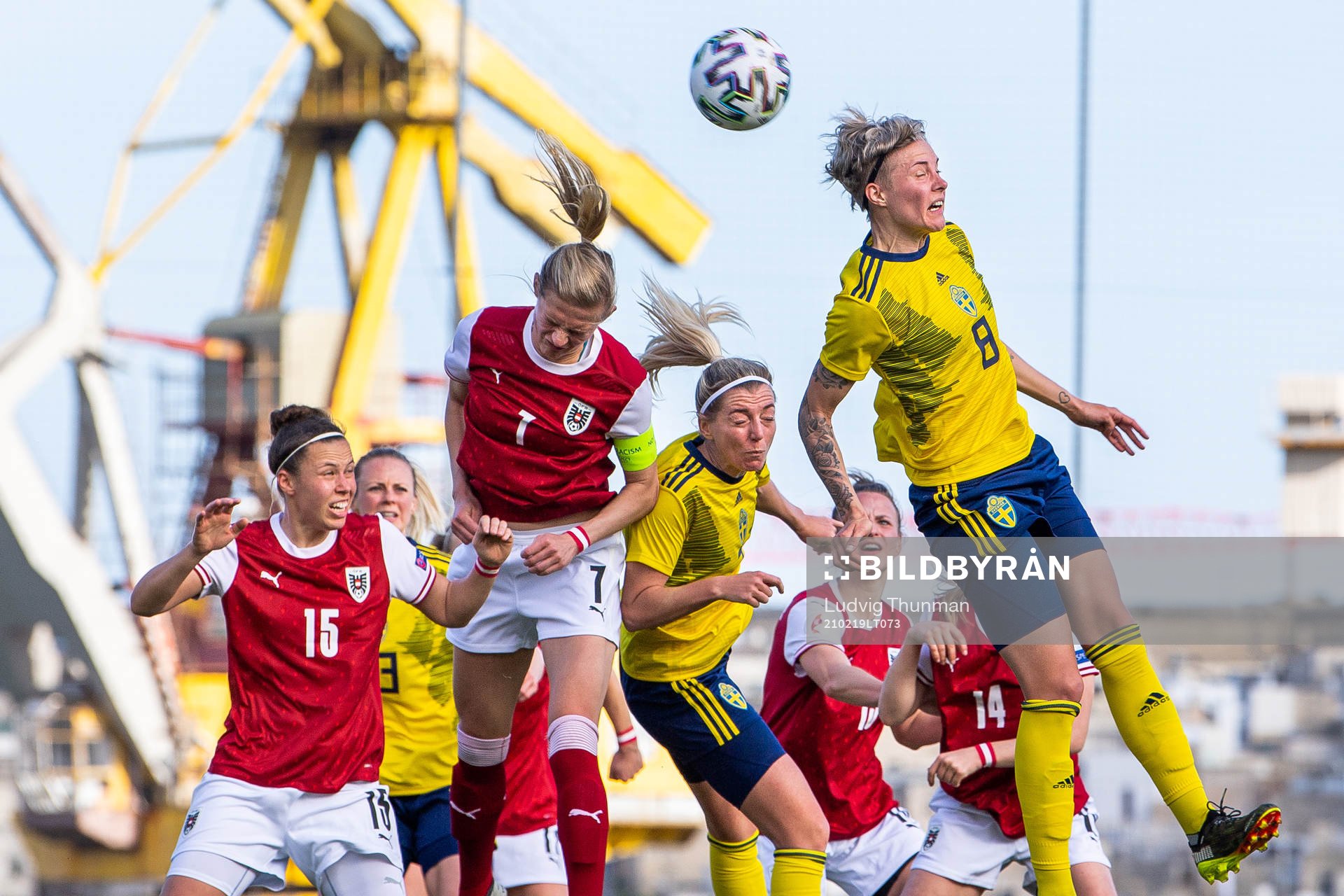 Lina Hurtig of Sweden scores 1-3