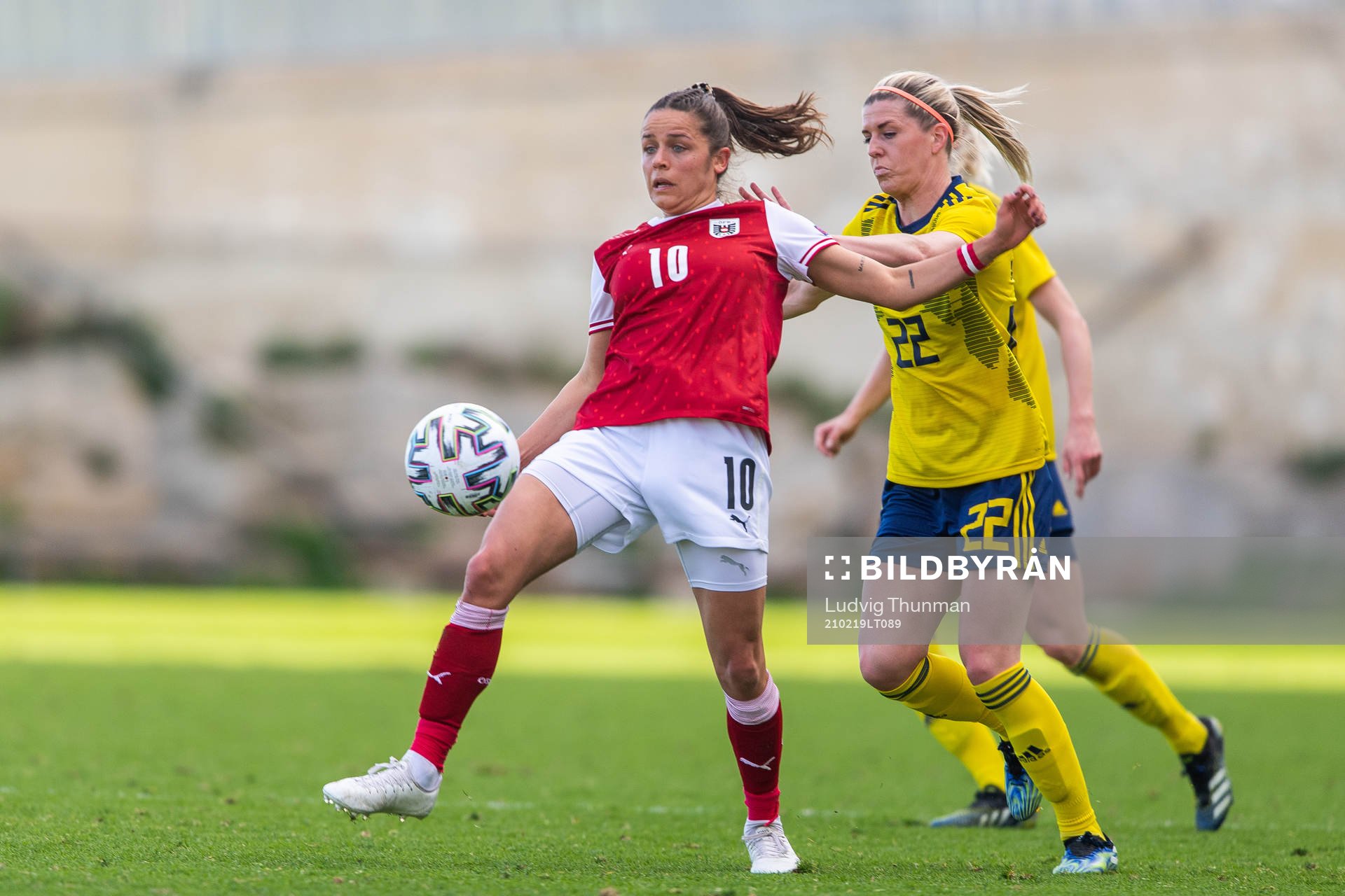 Laura Feiersinger of Austria and Olivia Schough of Sweden