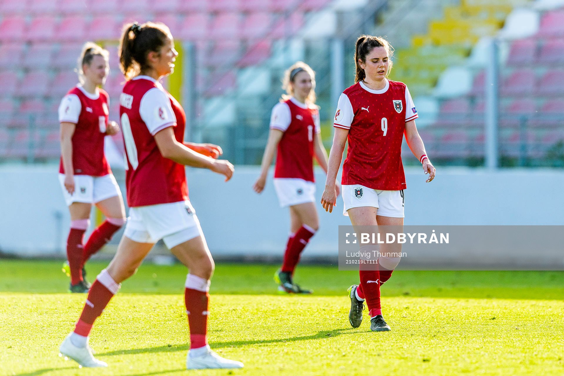 Sarah Zadrazil of Austria looks dejected