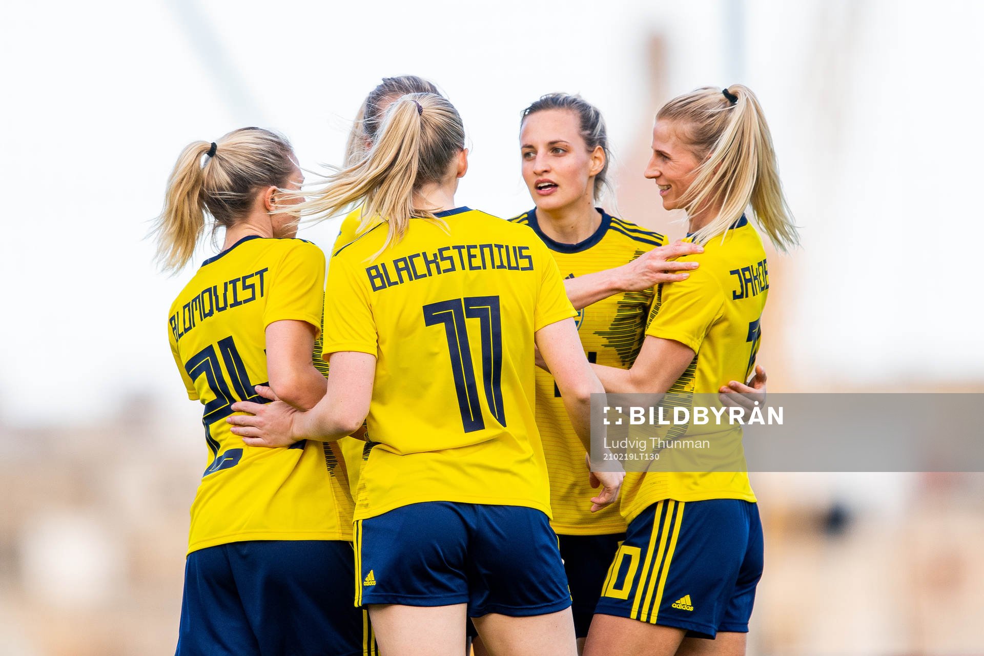 Sofia Jakobsson of Sweden celebrates with Rebecka