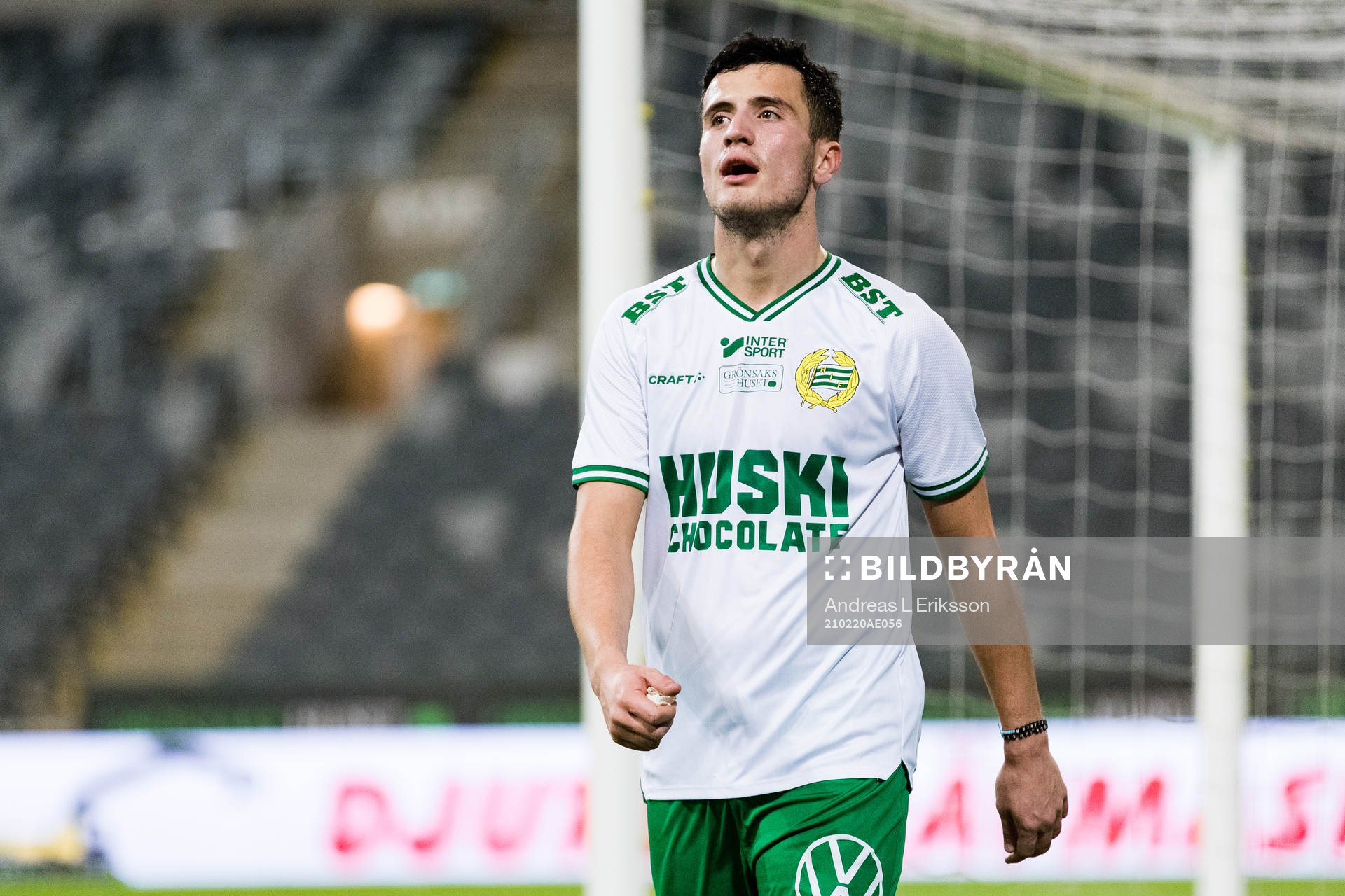 Hammarbys Astrit Selmani under fotbollsmatchen i Svenska Cupen mellan Hammarby och AFC Eskilstuna den 20 februari 2021 i Stockholm.