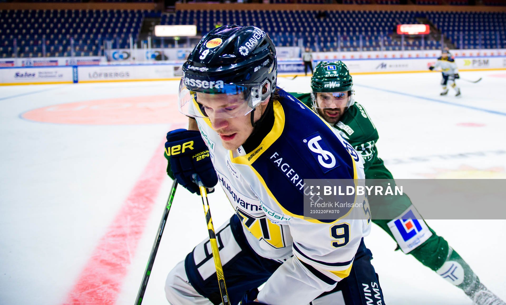 s Didrik Strömberg och Färjestads Martin Johansson