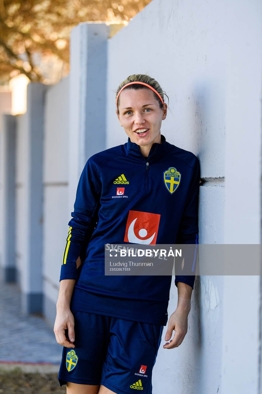 Goalkeeper Jennifer Falk poses for portrait