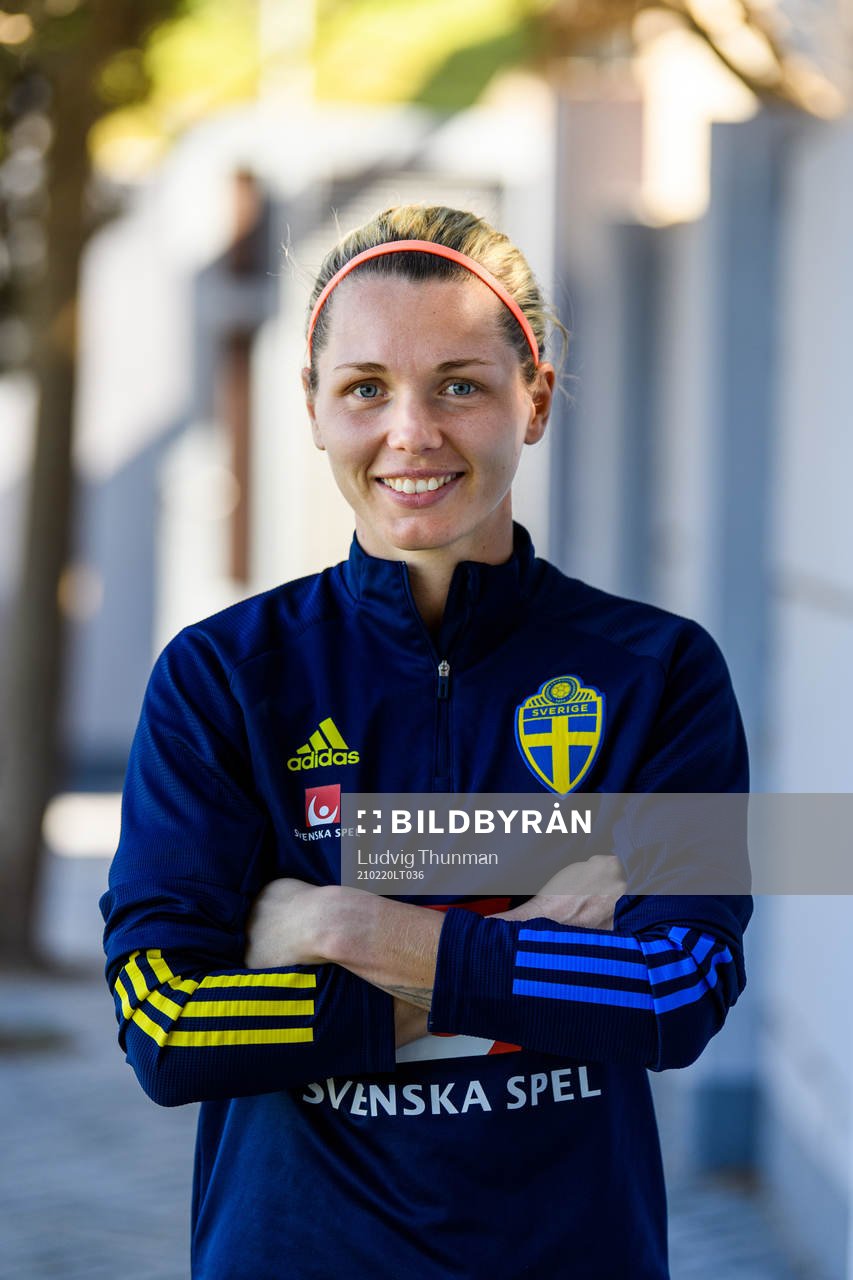 Goalkeeper Jennifer Falk poses for portrait