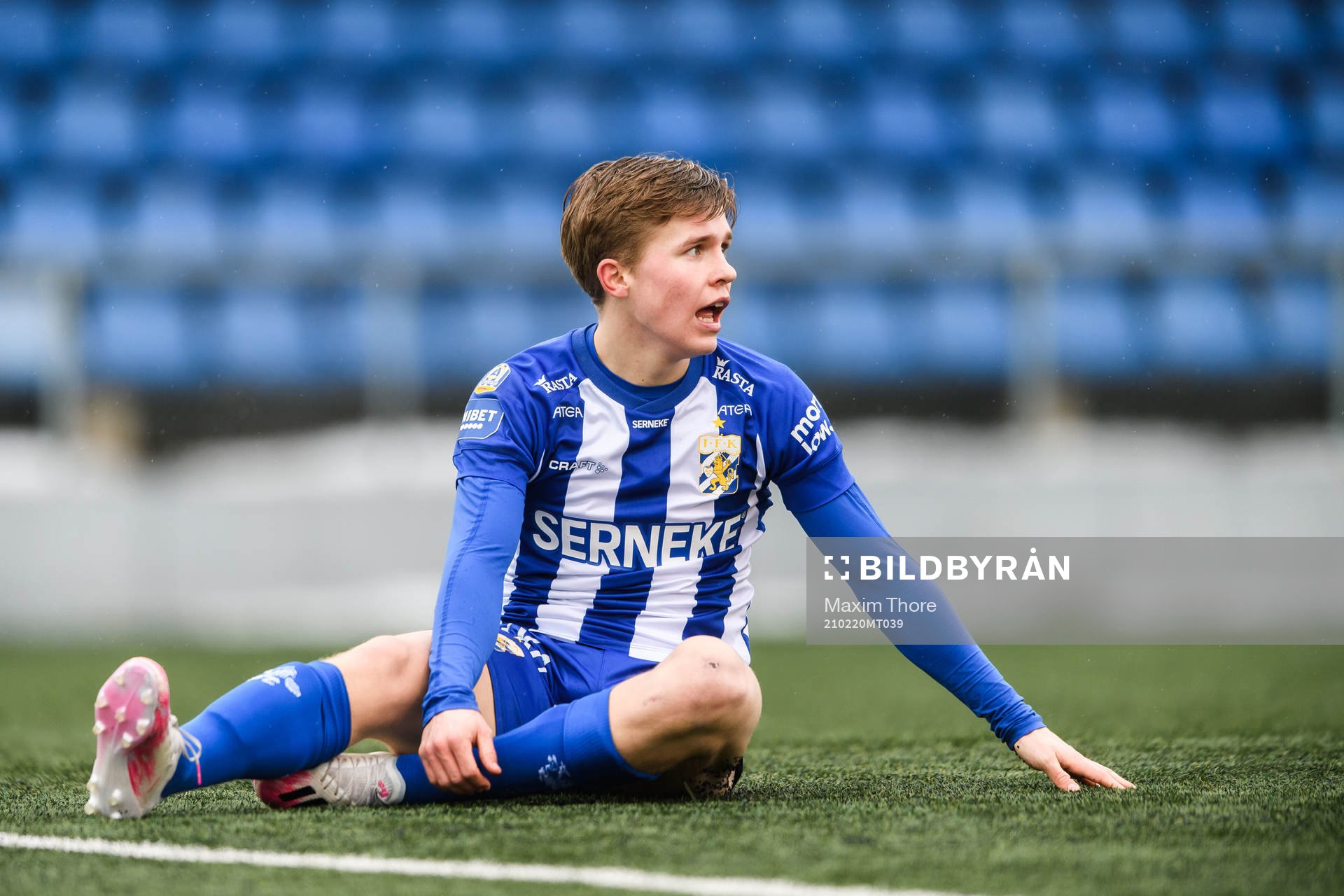 IFK Göteborgs Isak Dahlqvist fotbollsmatchen i Svenska