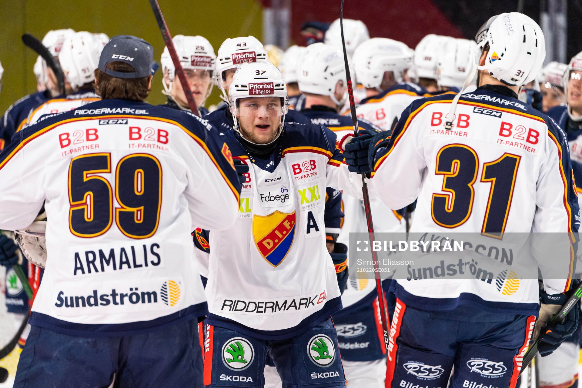 Djurgårdens Tobias Björnfot jublar