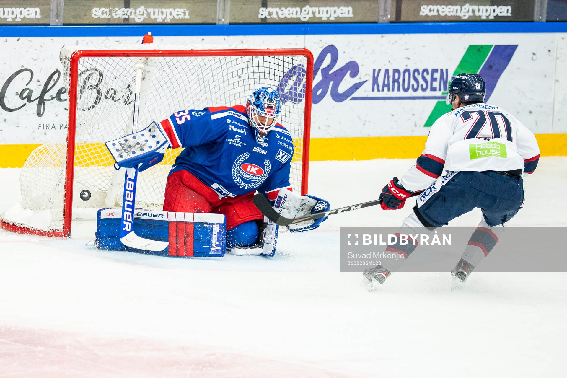 Linköpings Nikola Pasic gör 1-1 bakom Oskarshamns