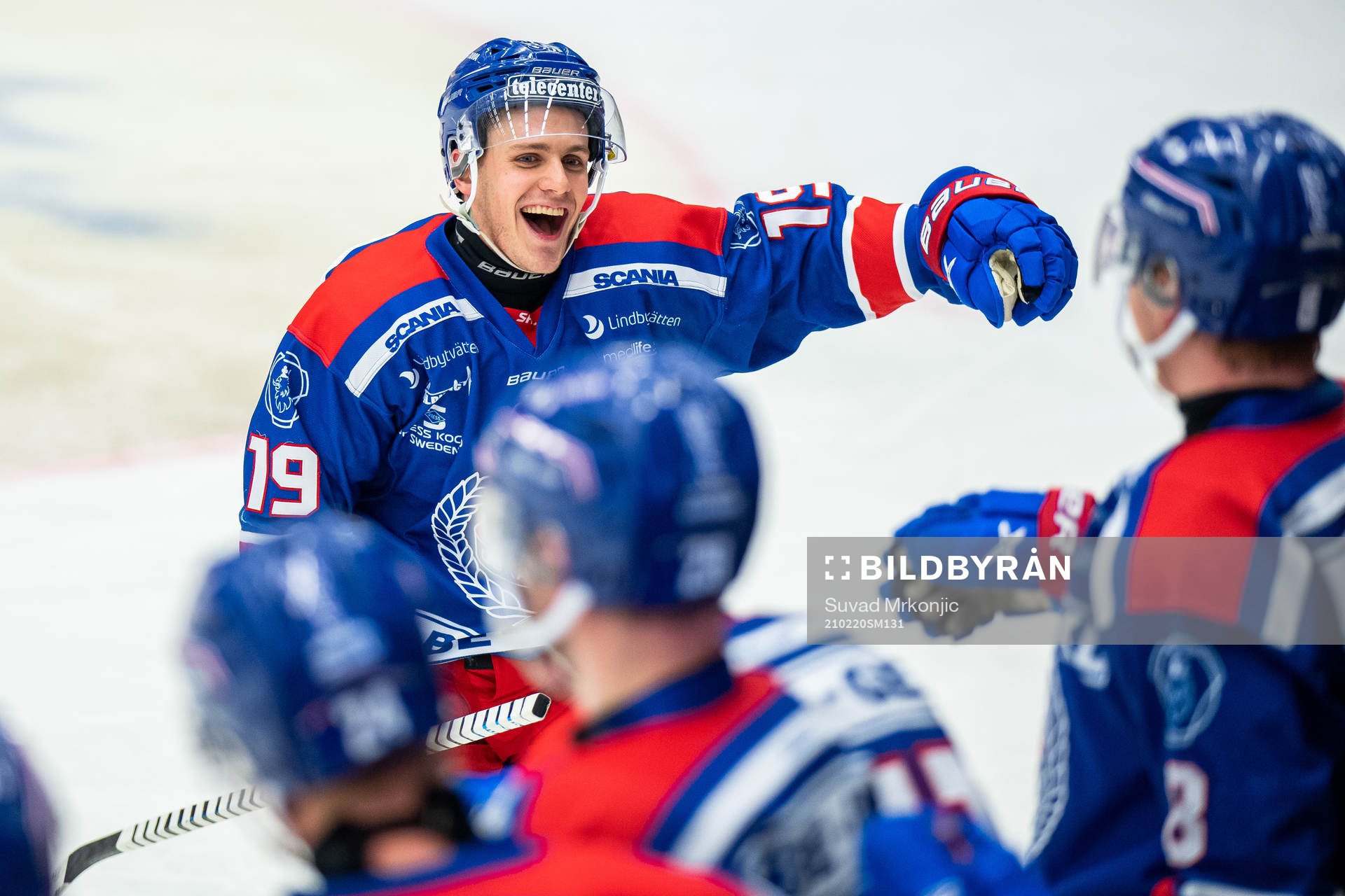 Oskarshamns Tyler Kelleher jublar