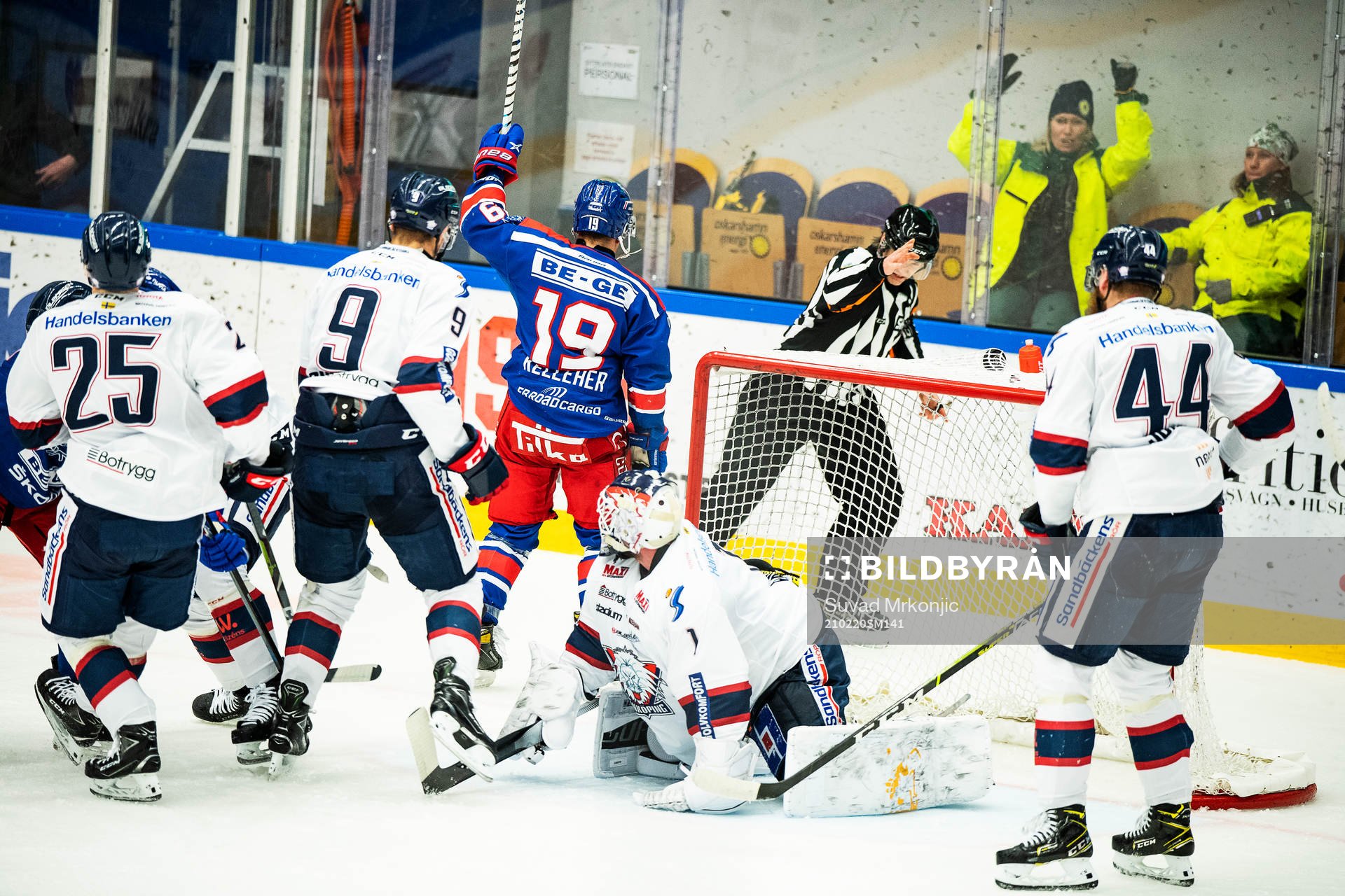 Oskarshamns Tyler Kelleher jublar