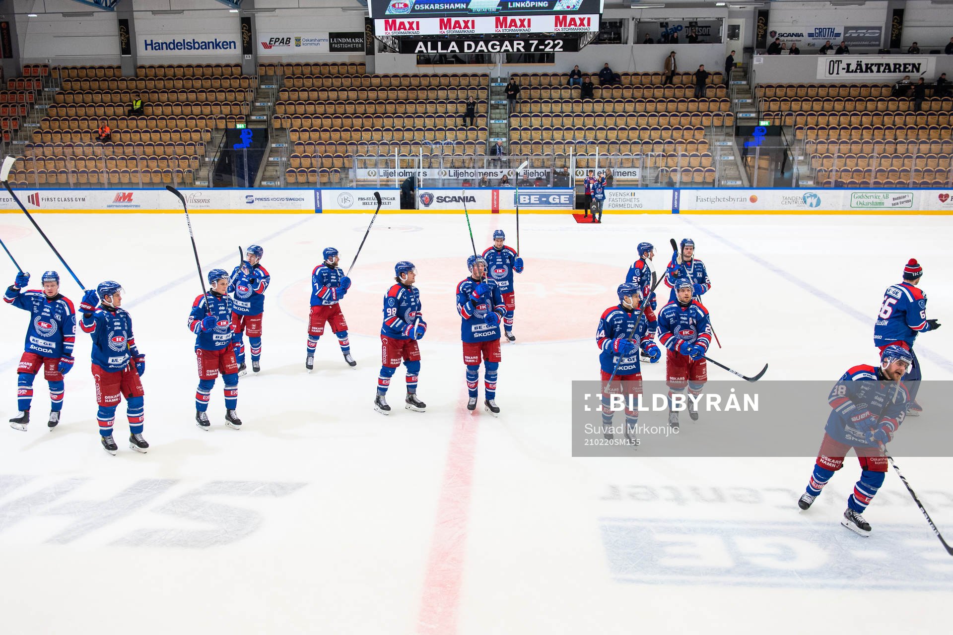 Oskarshamns spelare jublar