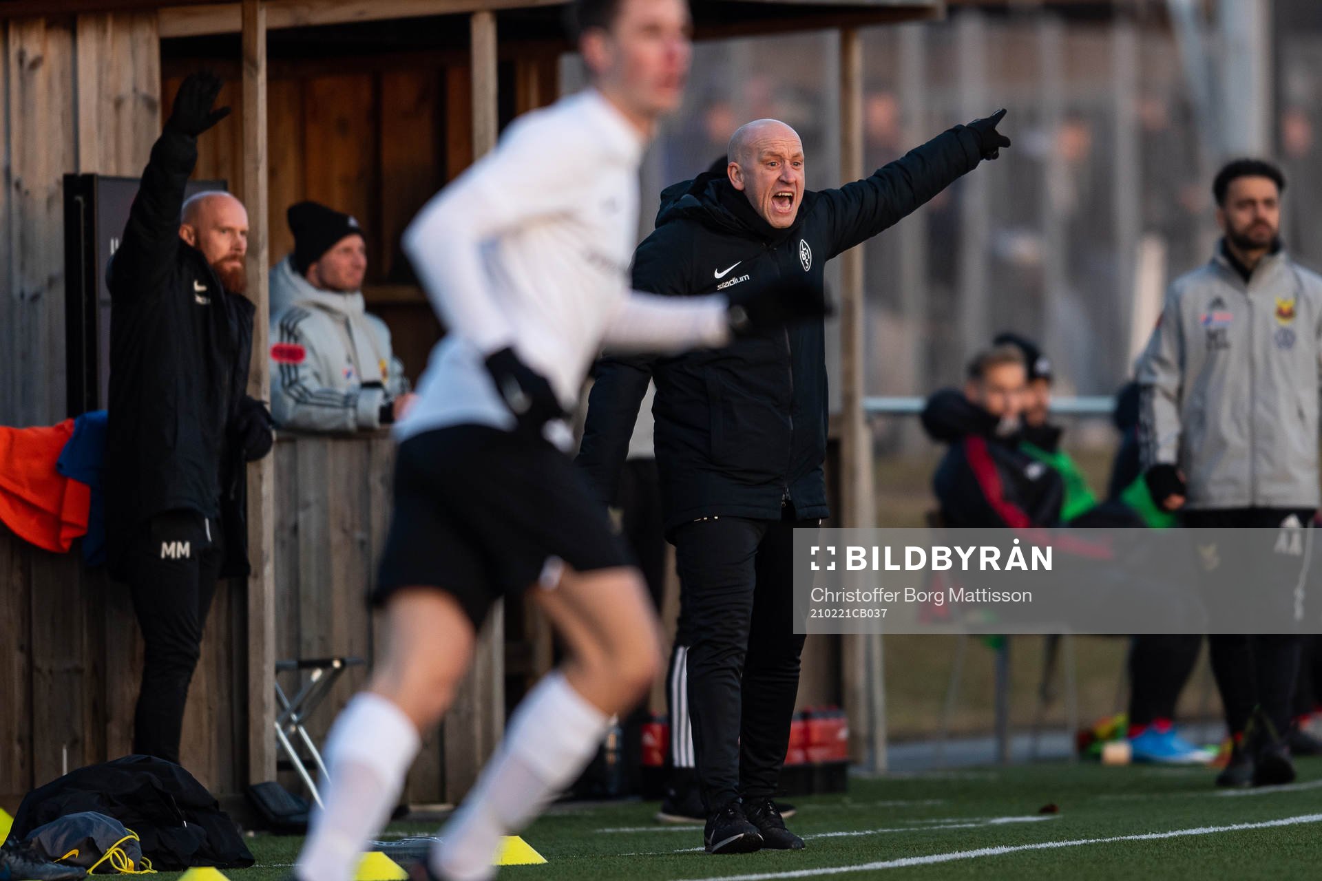Landskronas tränare Billy Magnusson reagerar