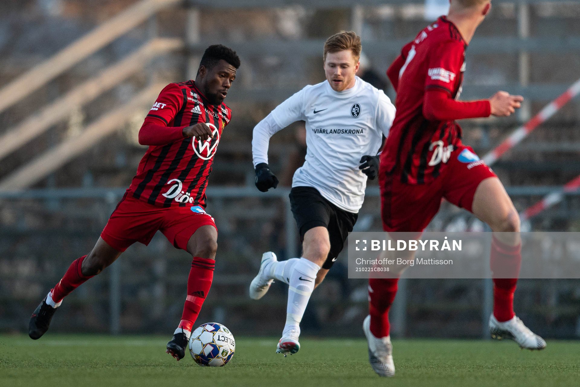 Östersunds Kalpi Wilfried Ouattara mot Landskronas Dennis