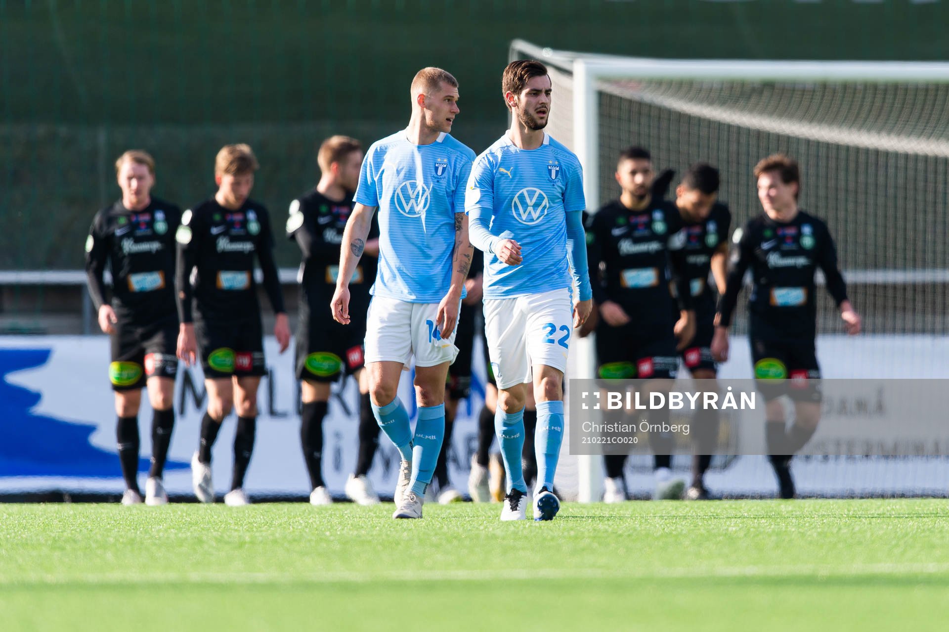 Malmö FFs Adi Nalic och Felix Beijmo deppar